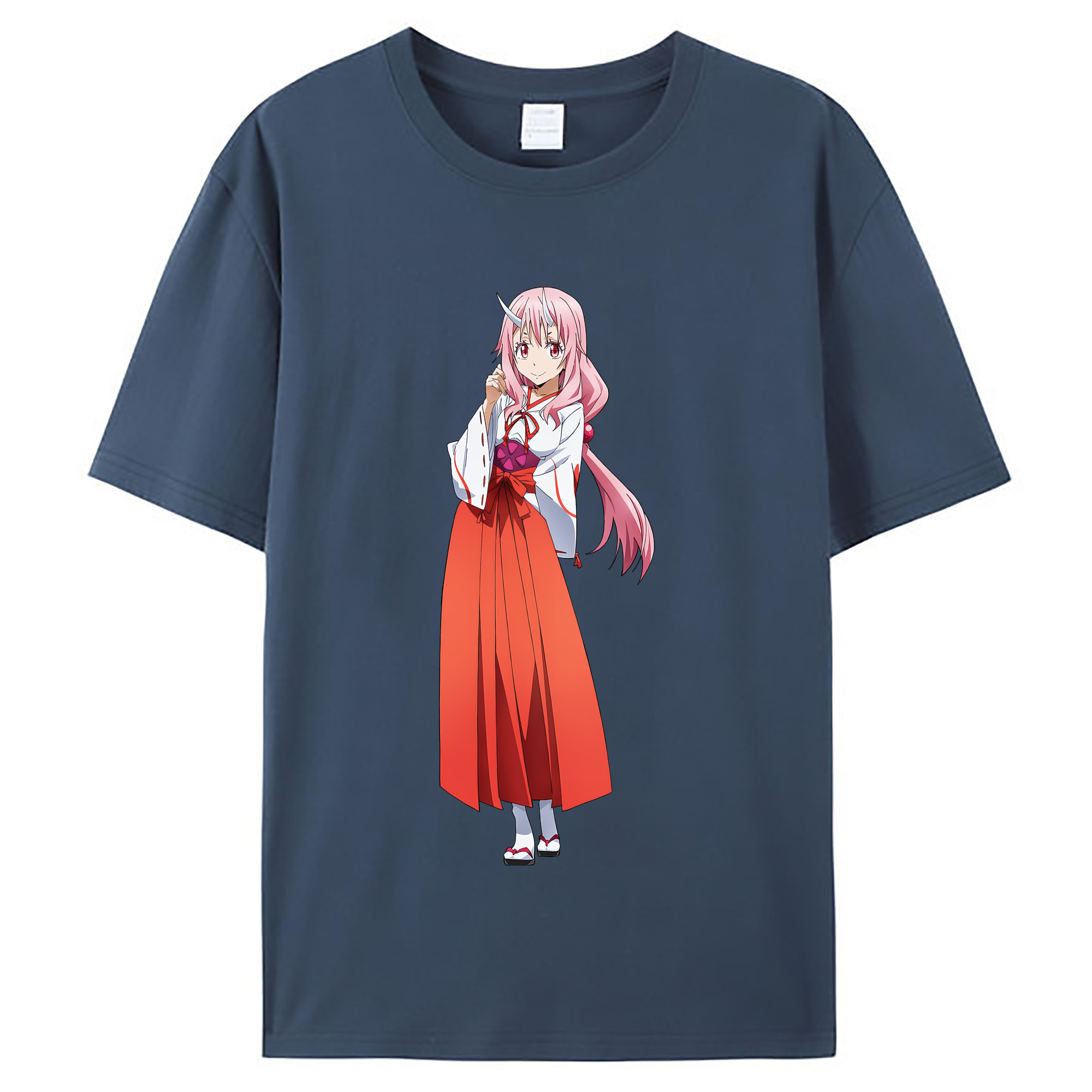（画像用） 転スラ Regarding Reincarnated to Slime レディースカジュアルプリントTシャツ（綿100％）