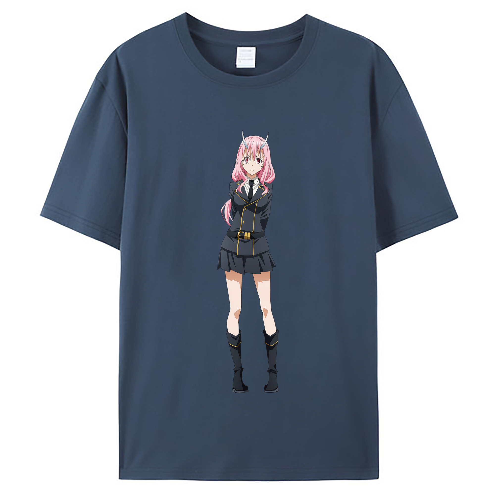 （画像用） 転スラ Regarding Reincarnated to Slime レディースカジュアルプリントTシャツ（綿100％）