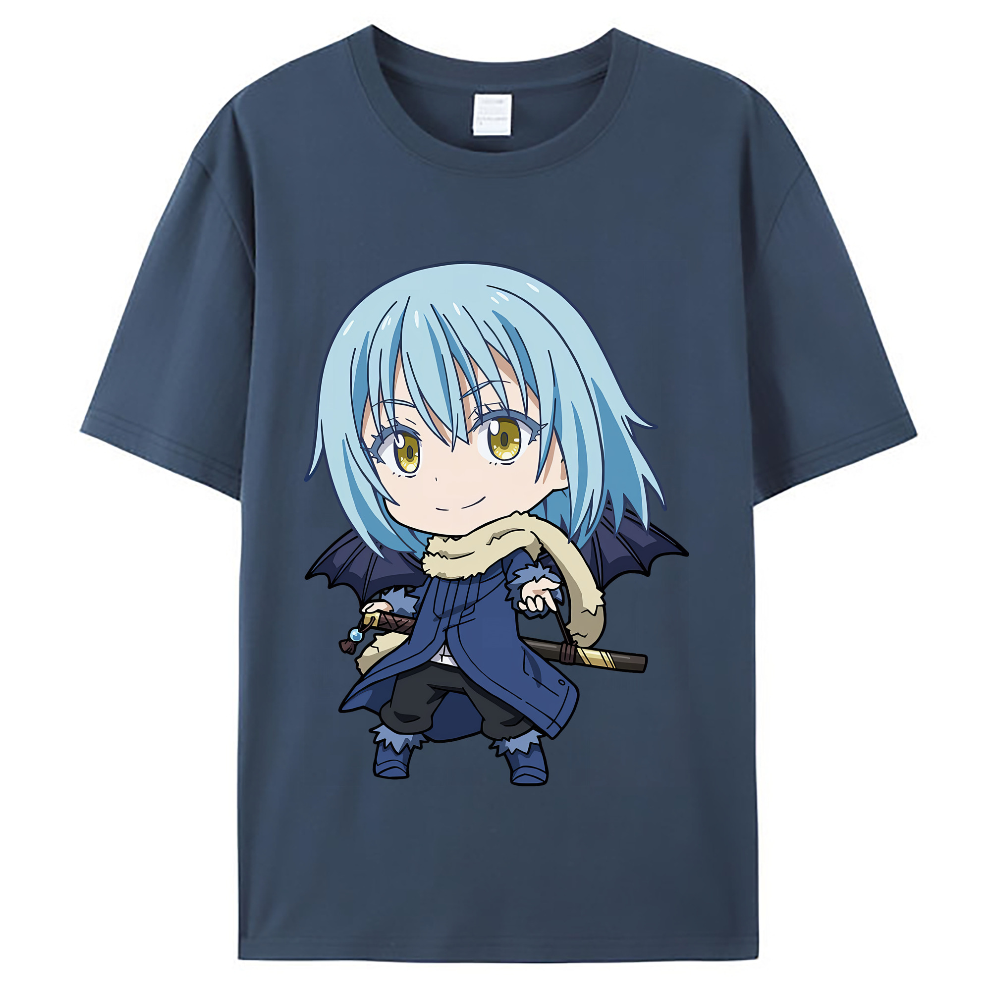 （画像用） 転スラ Regarding Reincarnated to Slime レディースカジュアルプリントTシャツ（綿100％）