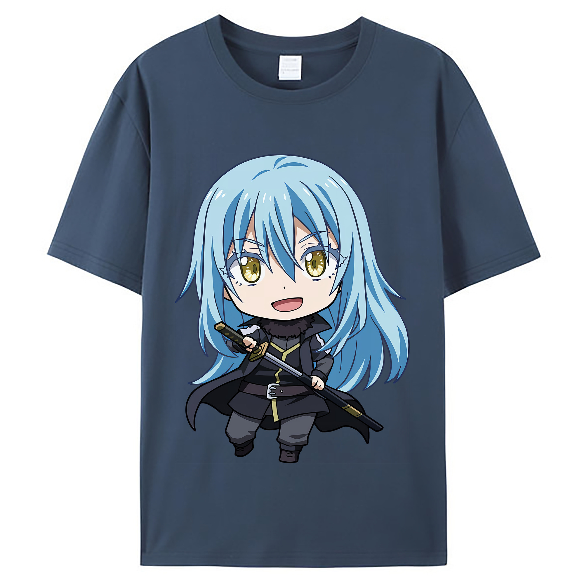 （画像用） 転スラ Regarding Reincarnated to Slime レディースカジュアルプリントTシャツ（綿100％）