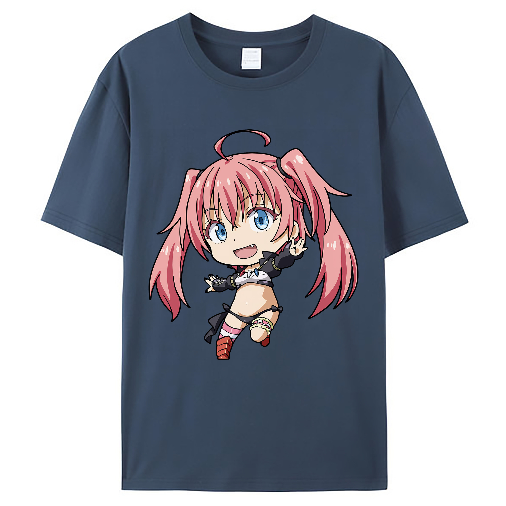（画像用） 転スラ Regarding Reincarnated to Slime レディースカジュアルプリントTシャツ（綿100％）