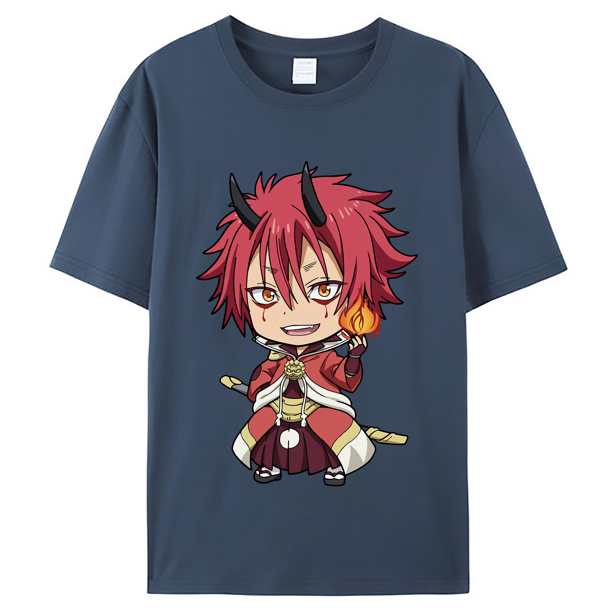 （画像用） 転スラ Regarding Reincarnated to Slime レディースカジュアルプリントTシャツ（綿100％）