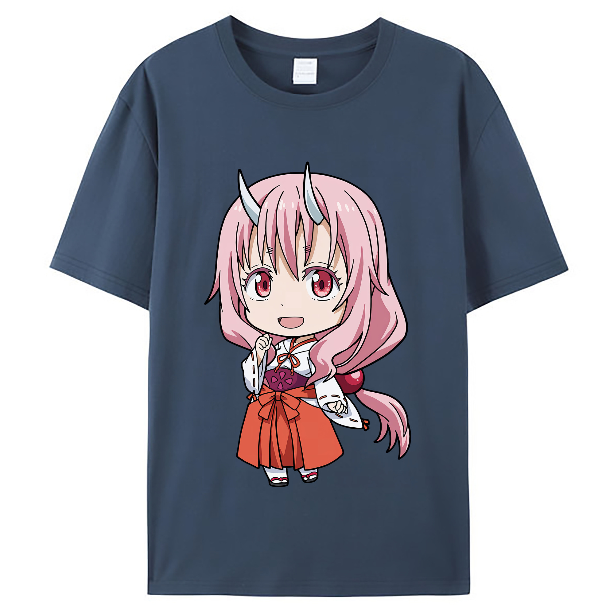 （画像用） 転スラ Regarding Reincarnated to Slime レディースカジュアルプリントTシャツ（綿100％）