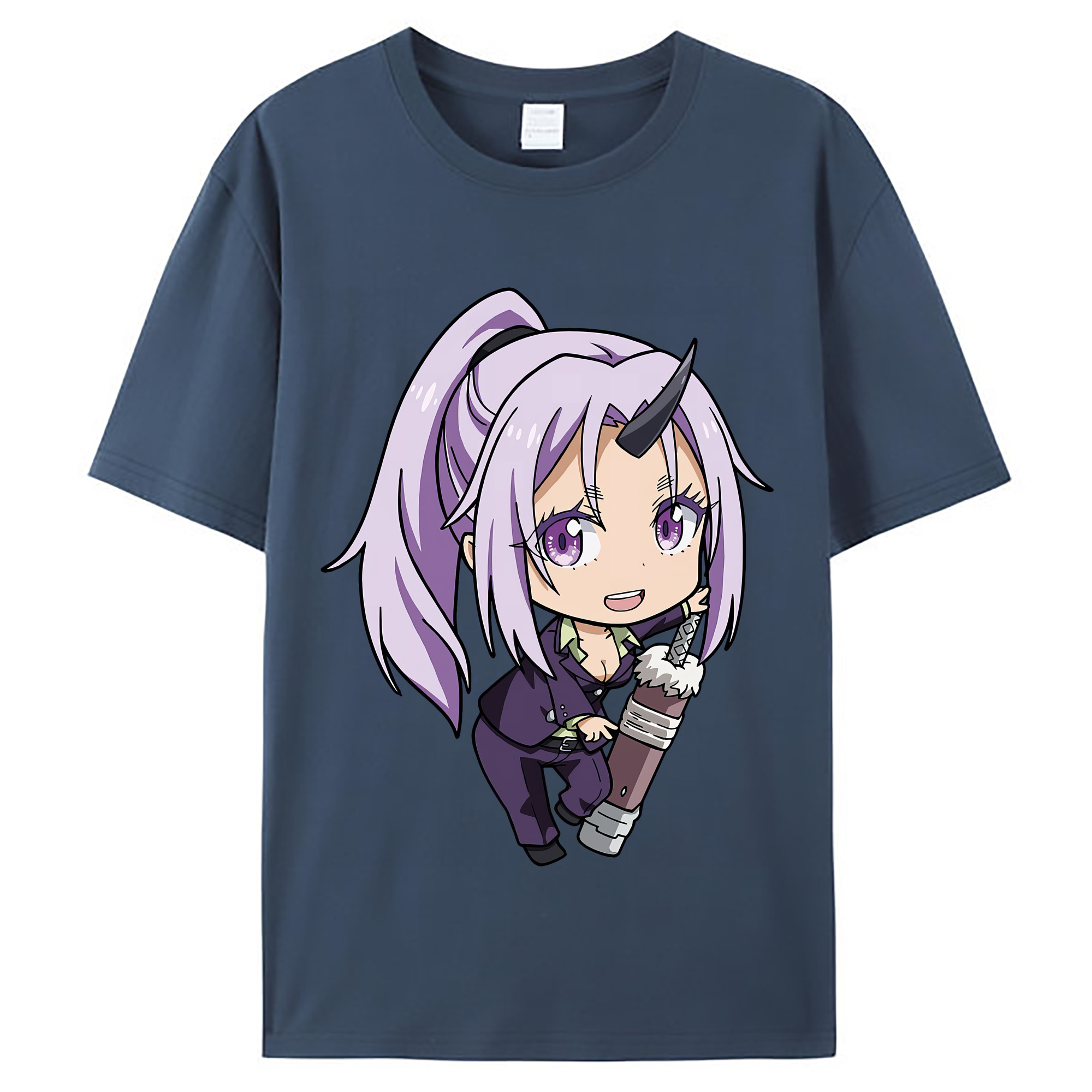 （画像用） 転スラ Regarding Reincarnated to Slime レディースカジュアルプリントTシャツ（綿100％）
