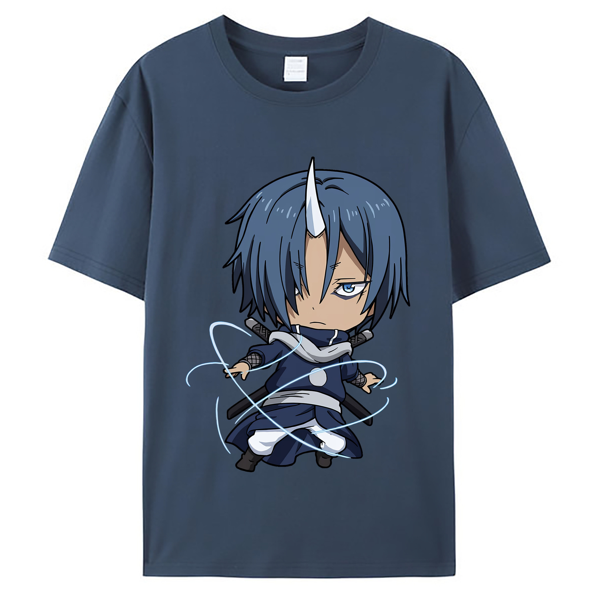 （画像用） 転スラ Regarding Reincarnated to Slime レディースカジュアルプリントTシャツ（綿100％）