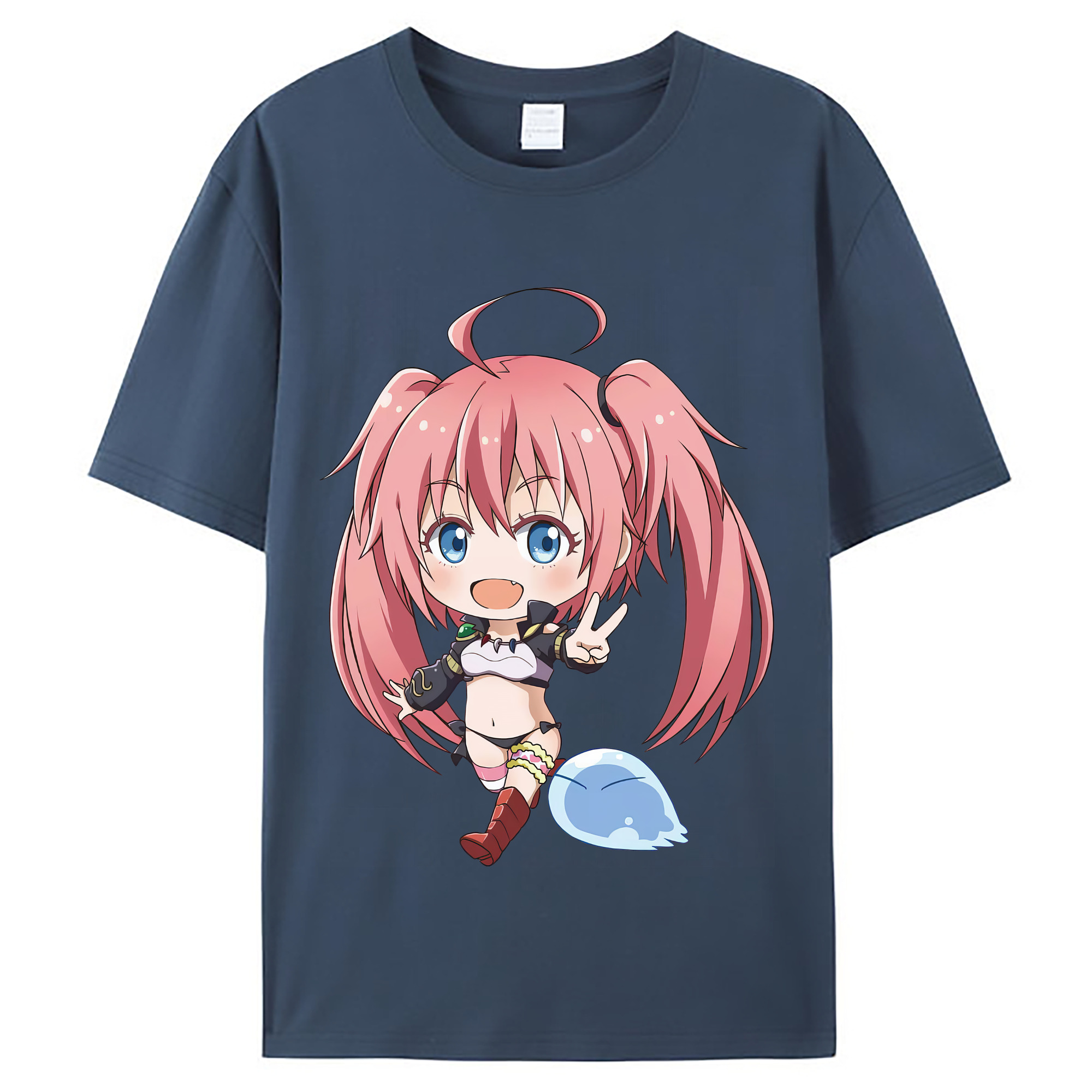 （画像用） 転スラ Regarding Reincarnated to Slime レディースカジュアルプリントTシャツ（綿100％）