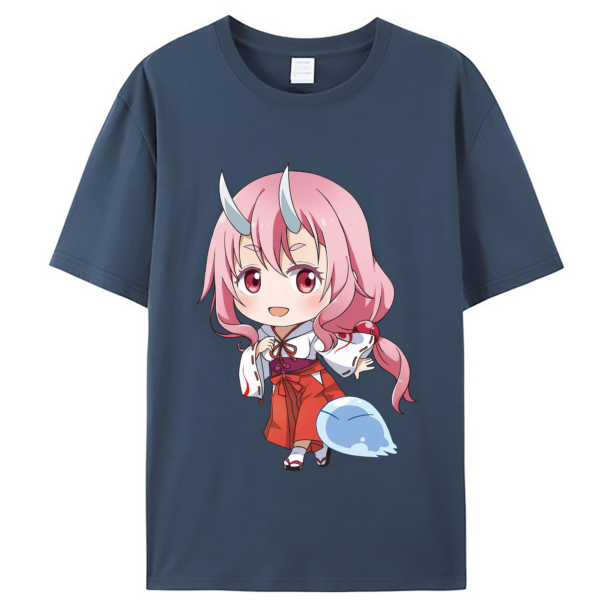 （画像用） 転スラ Regarding Reincarnated to Slime レディースカジュアルプリントTシャツ（綿100％）