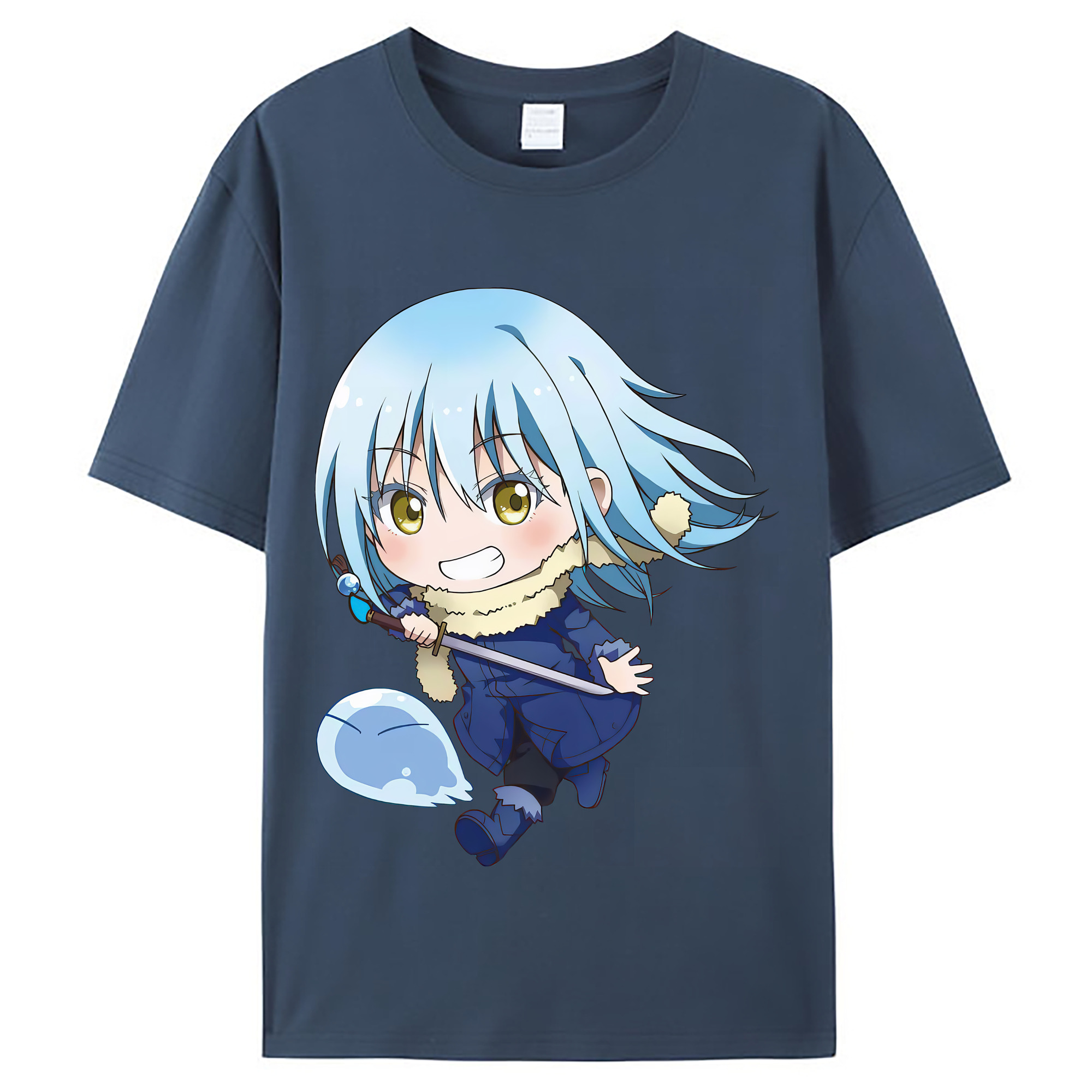（画像用） 転スラ Regarding Reincarnated to Slime レディースカジュアルプリントTシャツ（綿100％）