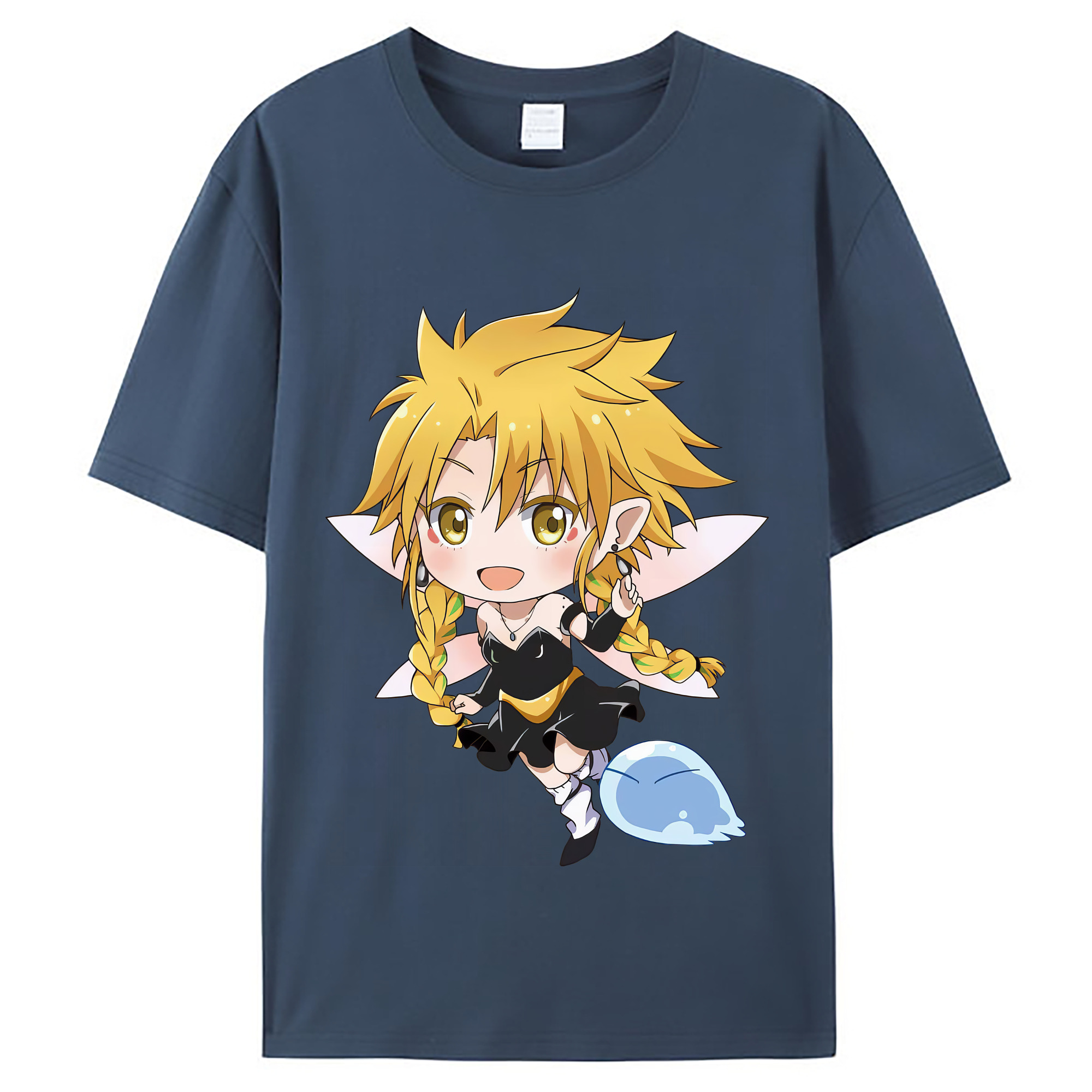 （画像用） 転スラ Regarding Reincarnated to Slime レディースカジュアルプリントTシャツ（綿100％）