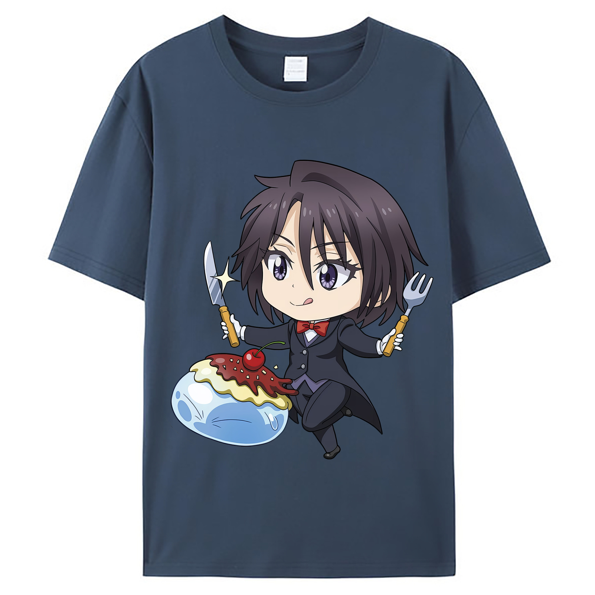 （画像用） 転スラ Regarding Reincarnated to Slime レディースカジュアルプリントTシャツ（綿100％）
