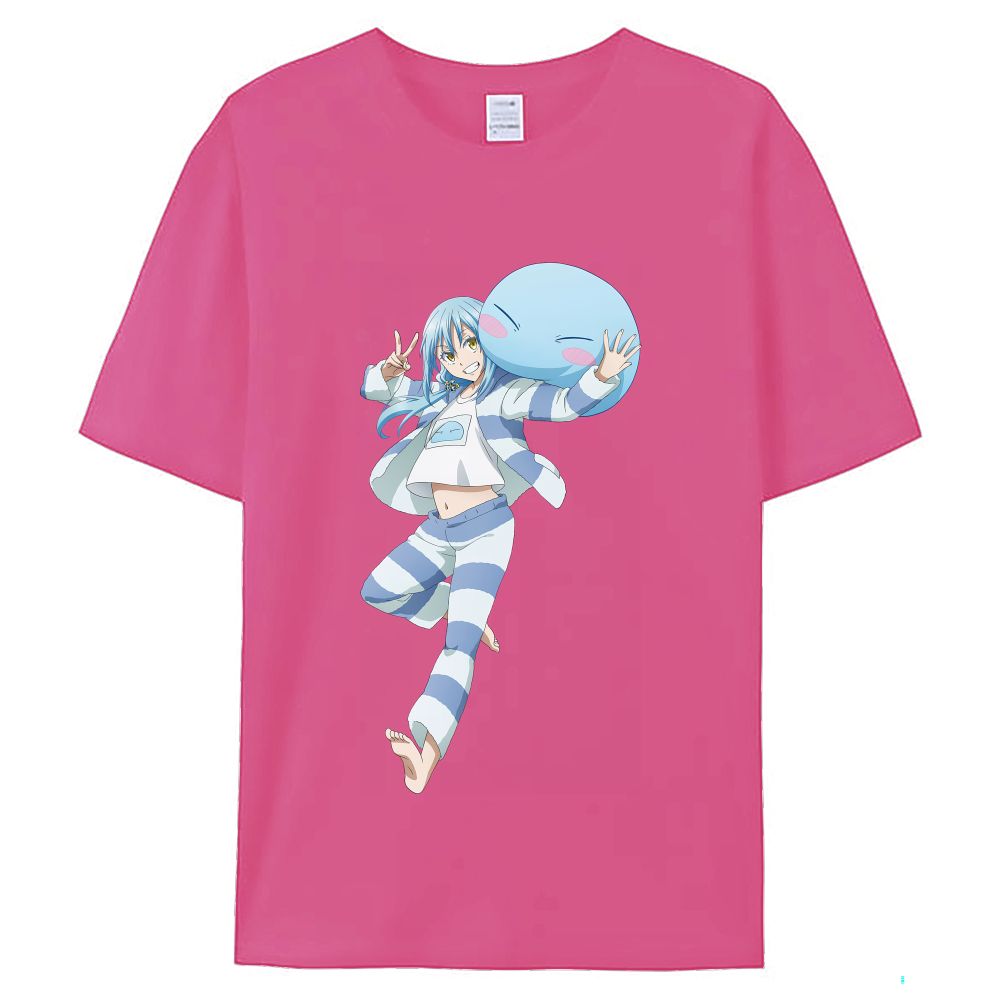 （画像用） 転スラ Regarding Reincarnated to Slime レディースカジュアルプリントTシャツ（綿100％）