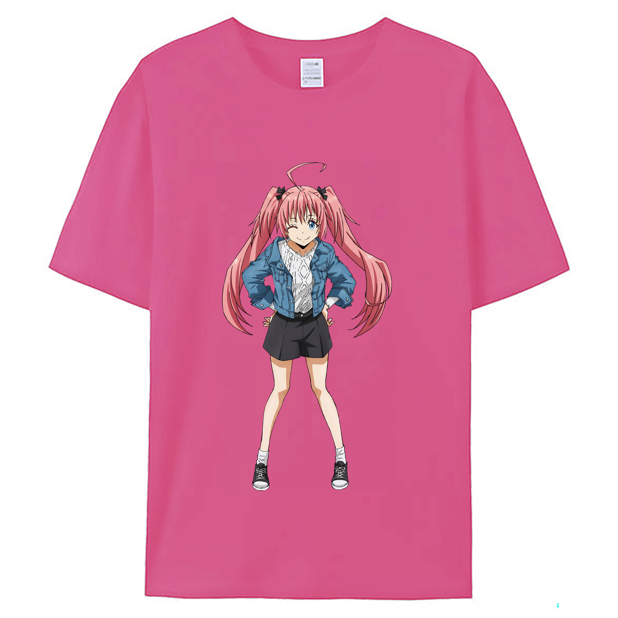 （画像用） 転スラ Regarding Reincarnated to Slime レディースカジュアルプリントTシャツ（綿100％）