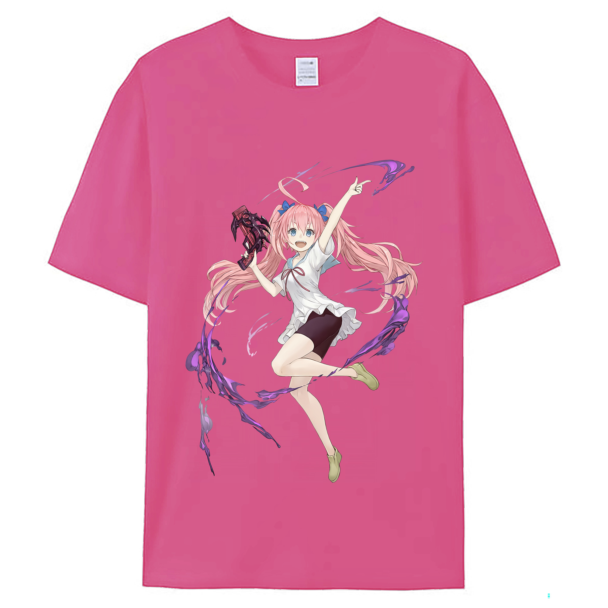 （画像用） 転スラ Regarding Reincarnated to Slime レディースカジュアルプリントTシャツ（綿100％）