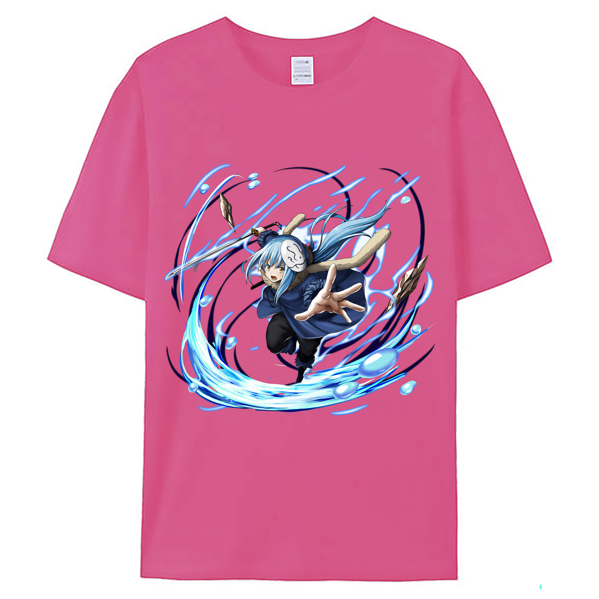 （画像用） 転スラ Regarding Reincarnated to Slime レディースカジュアルプリントTシャツ（綿100％）