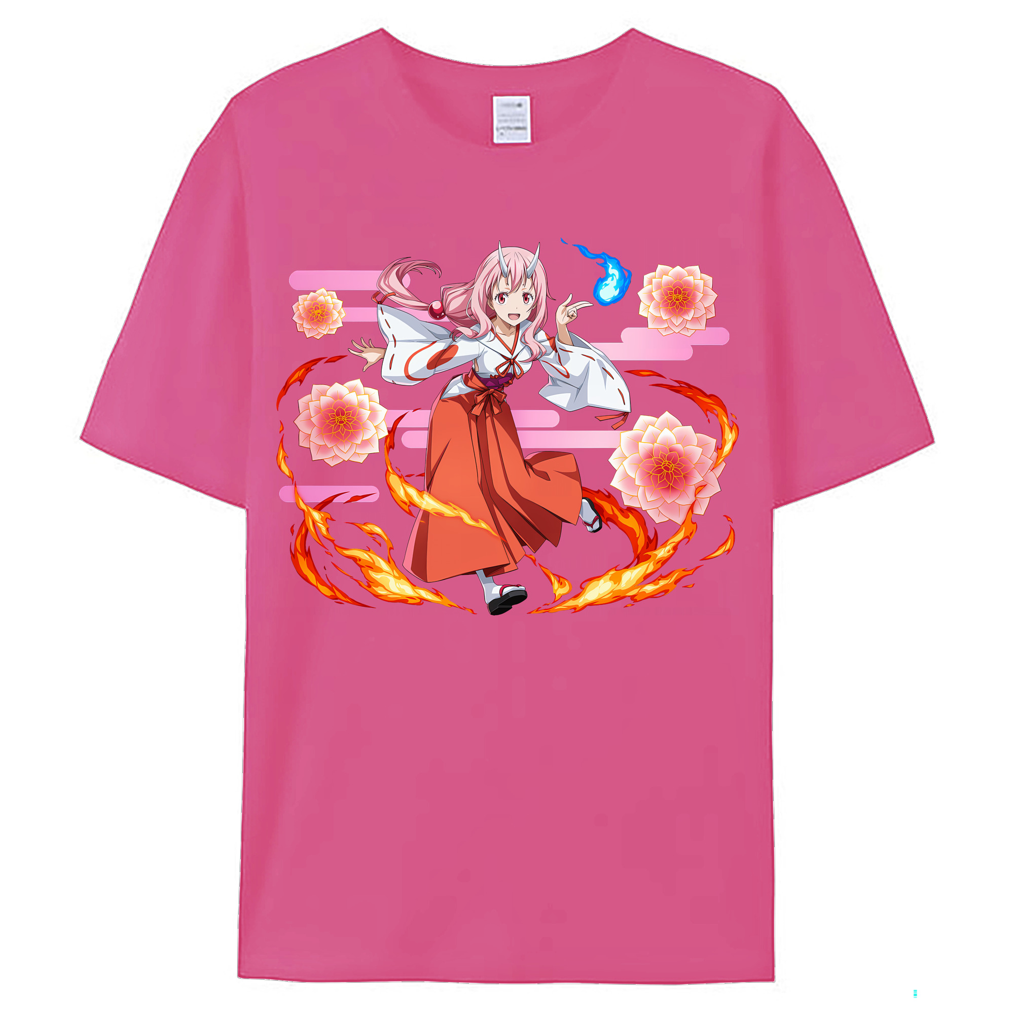 （画像用） 転スラ Regarding Reincarnated to Slime レディースカジュアルプリントTシャツ（綿100％）