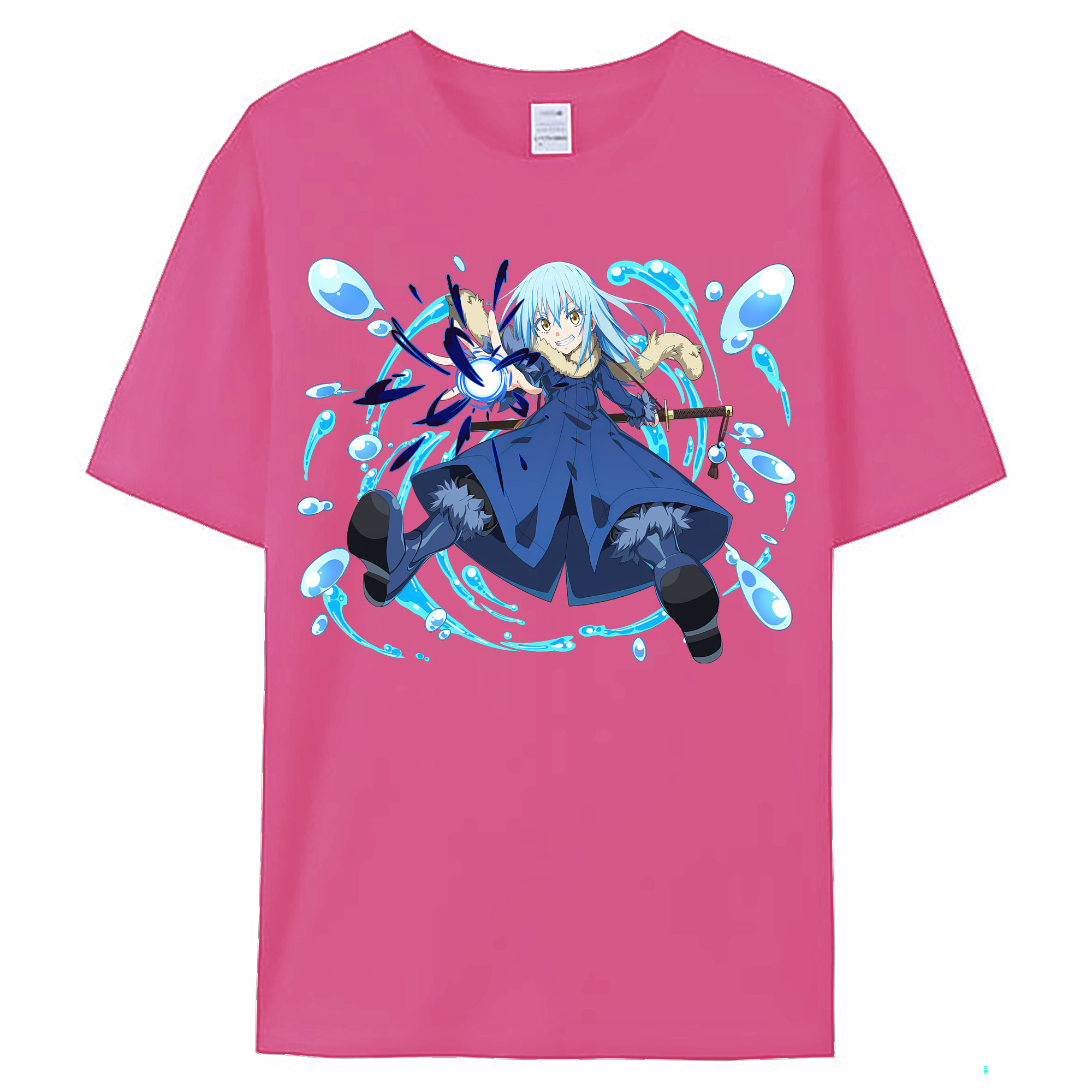 （画像用） 転スラ Regarding Reincarnated to Slime レディースカジュアルプリントTシャツ（綿100％）