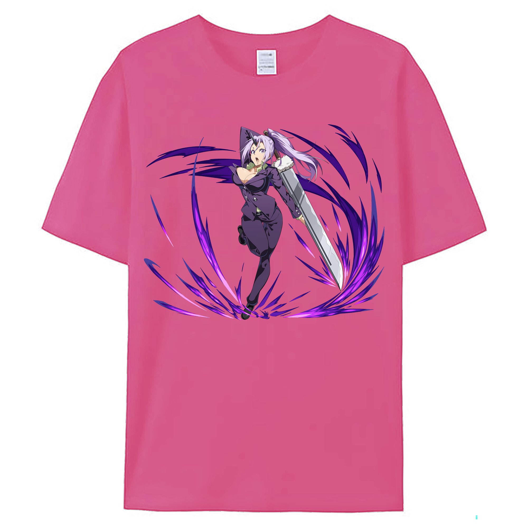 （画像用） 転スラ Regarding Reincarnated to Slime レディースカジュアルプリントTシャツ（綿100％）