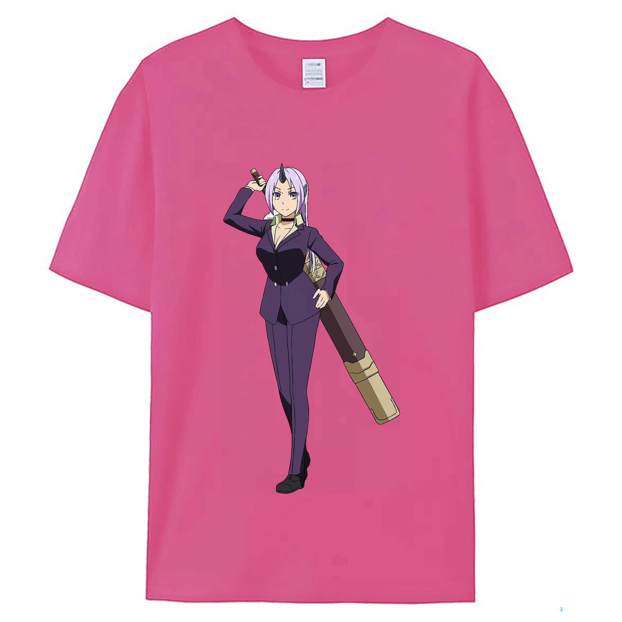 （画像用） 転スラ Regarding Reincarnated to Slime レディースカジュアルプリントTシャツ（綿100％）