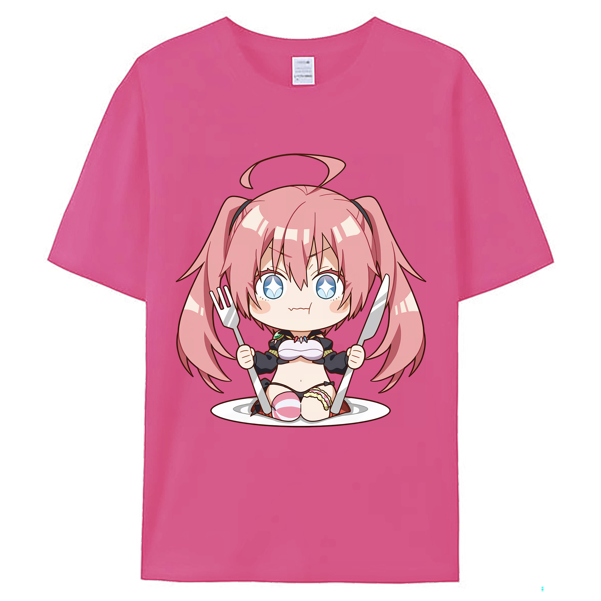 （画像用） 転スラ Regarding Reincarnated to Slime レディースカジュアルプリントTシャツ（綿100％）