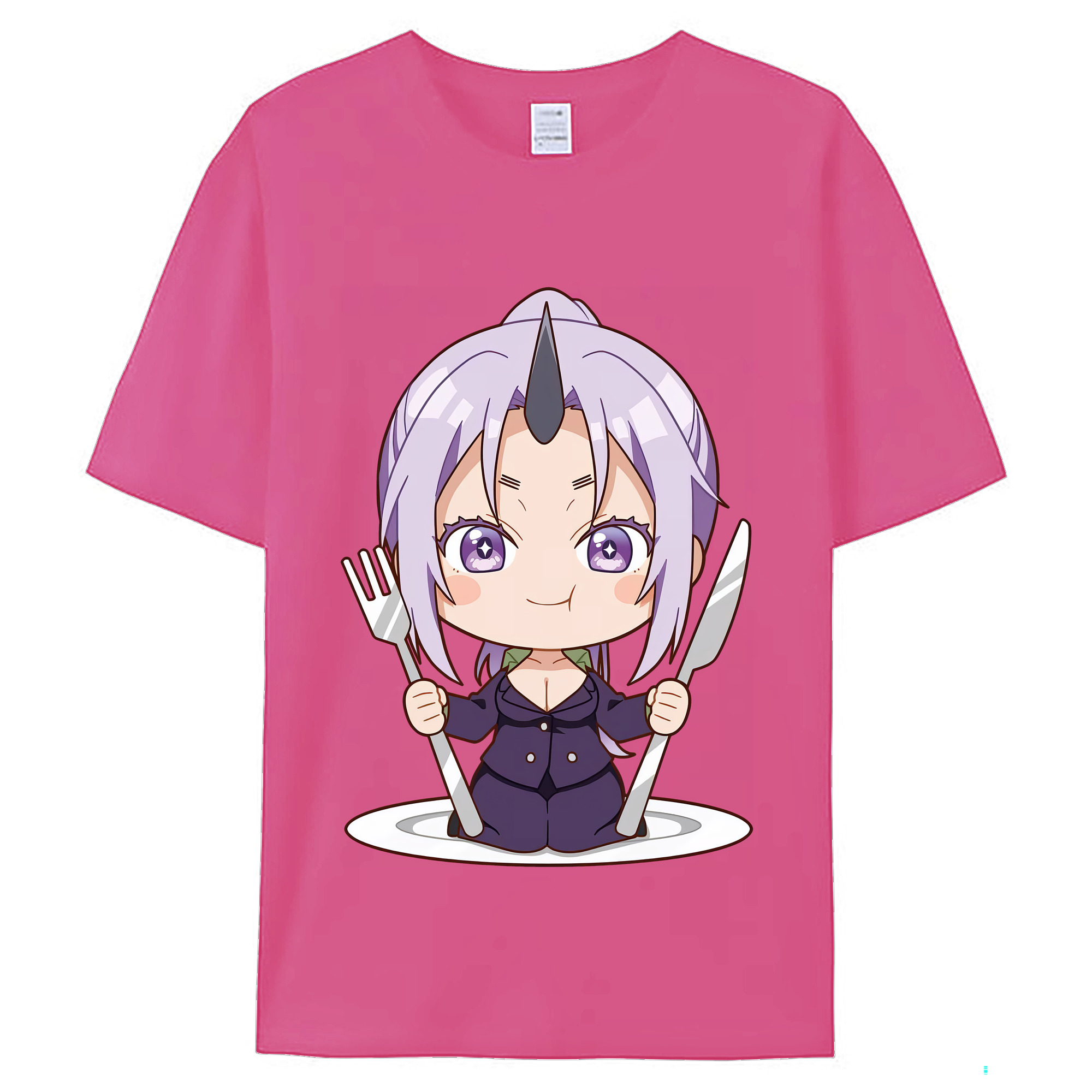 （画像用） 転スラ Regarding Reincarnated to Slime レディースカジュアルプリントTシャツ（綿100％）
