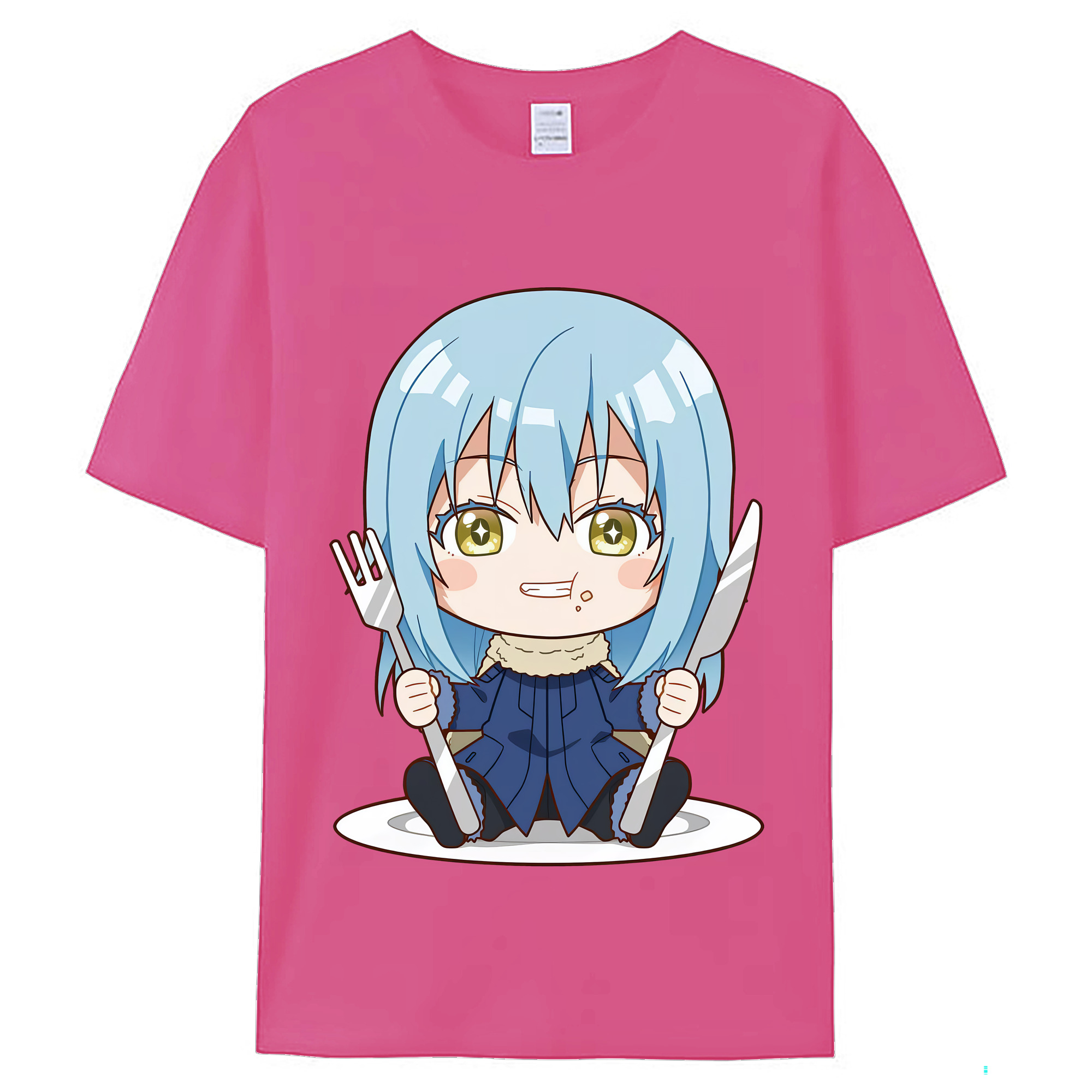 （画像用） 転スラ Regarding Reincarnated to Slime レディースカジュアルプリントTシャツ（綿100％）