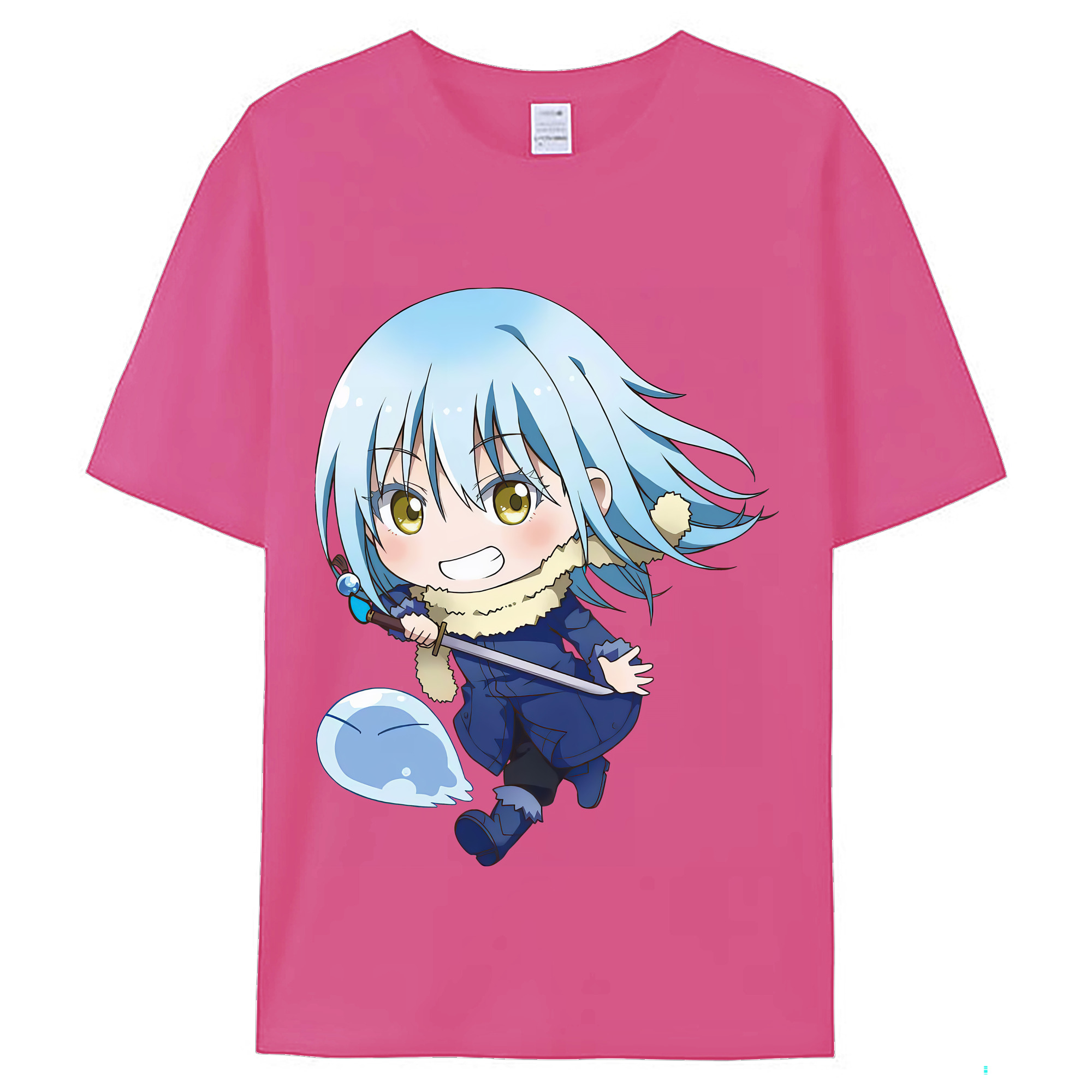 （画像用） 転スラ Regarding Reincarnated to Slime レディースカジュアルプリントTシャツ（綿100％）