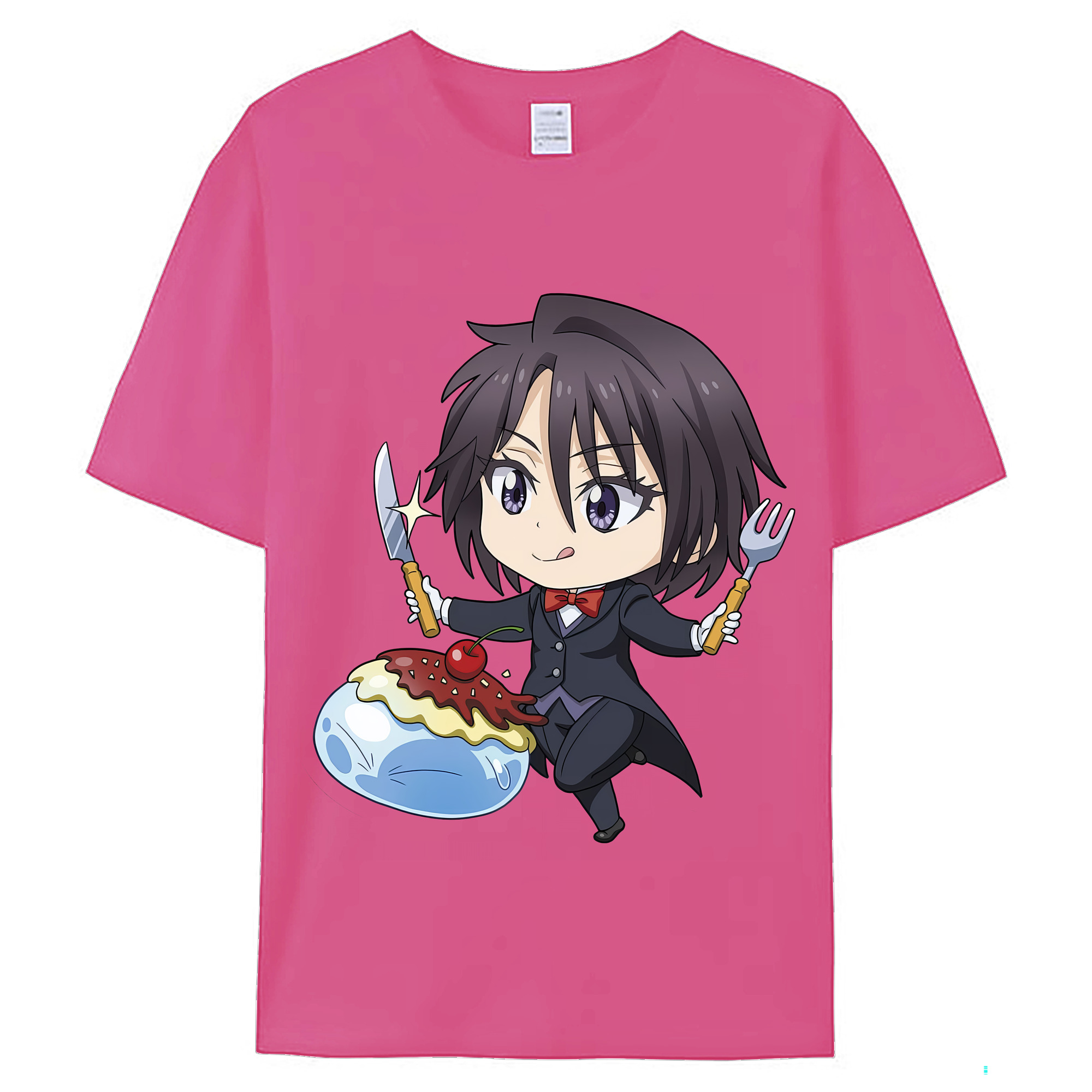 （画像用） 転スラ Regarding Reincarnated to Slime レディースカジュアルプリントTシャツ（綿100％）