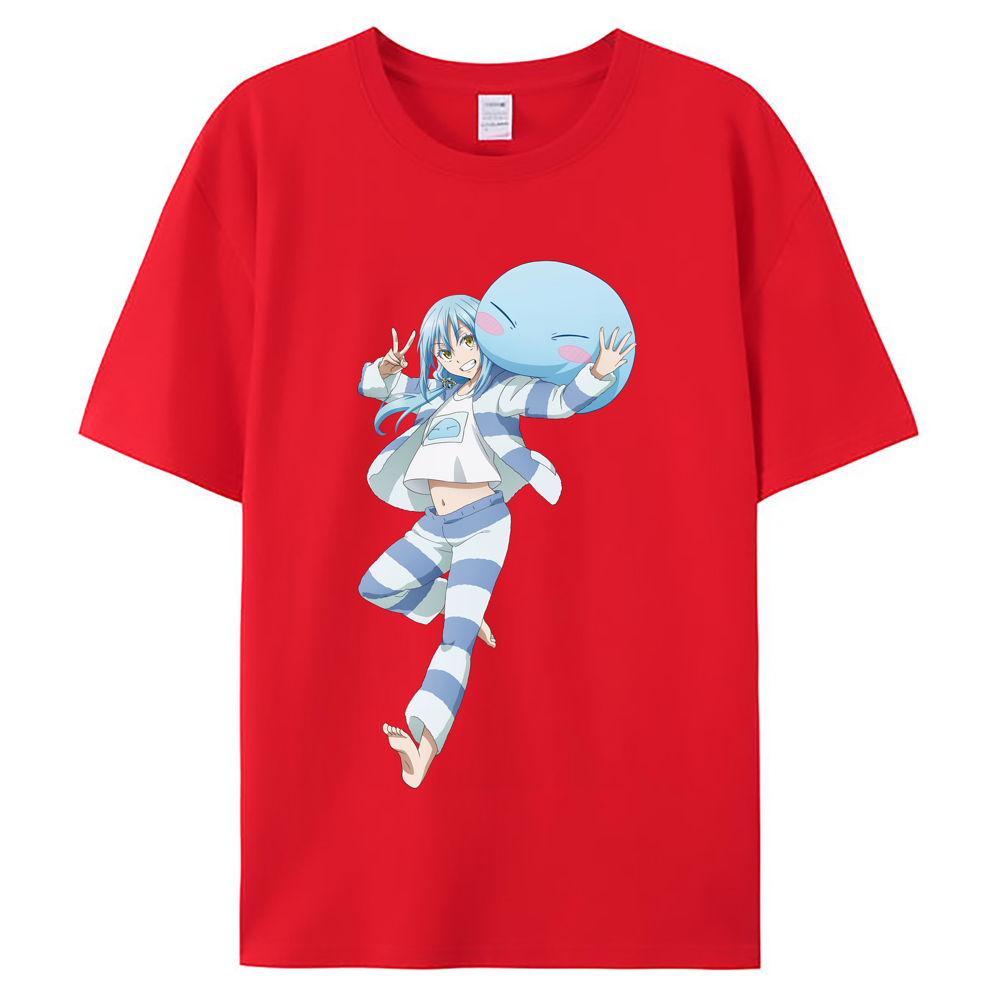 （画像用） 転スラ Regarding Reincarnated to Slime レディースカジュアルプリントTシャツ（綿100％）