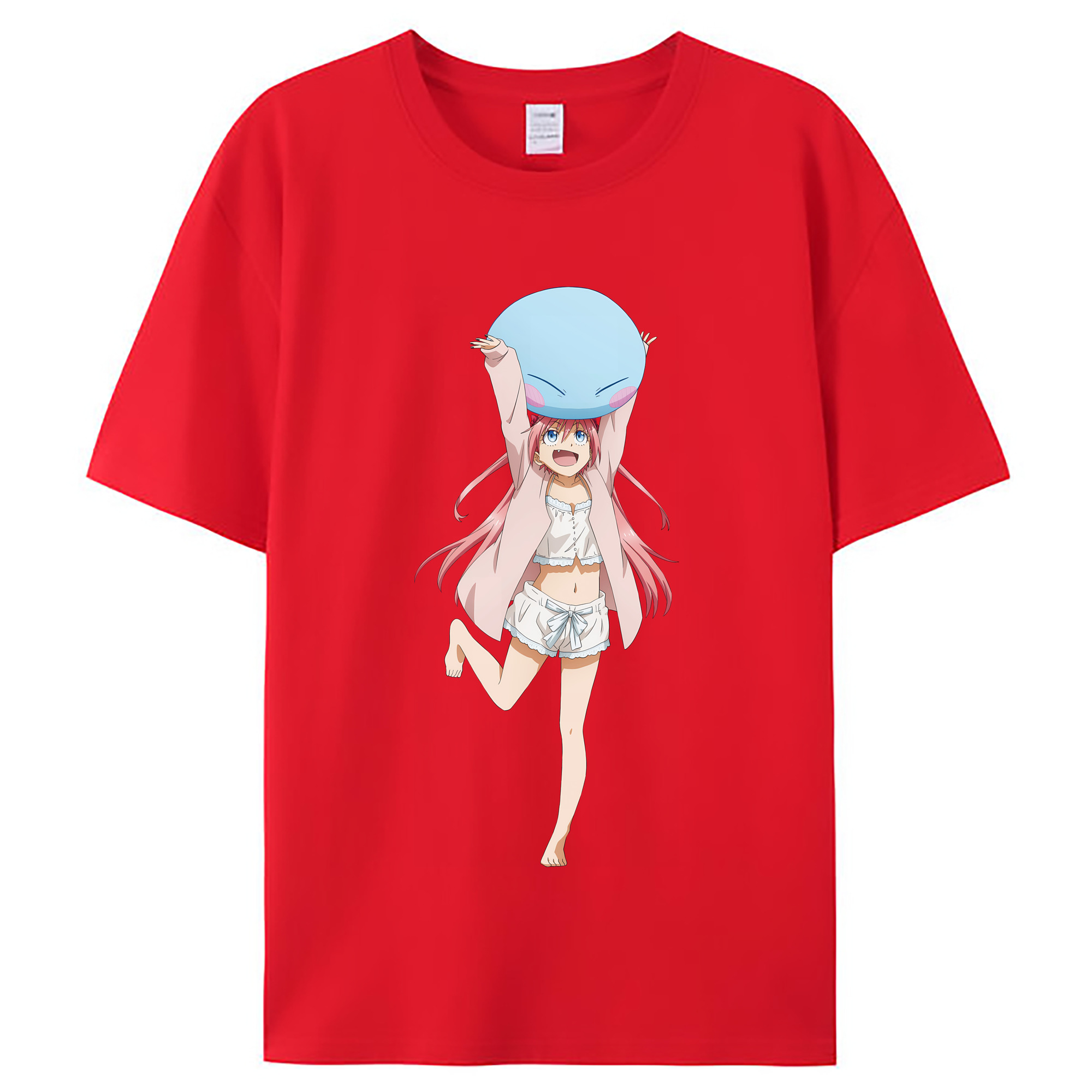 （画像用） 転スラ Regarding Reincarnated to Slime レディースカジュアルプリントTシャツ（綿100％）