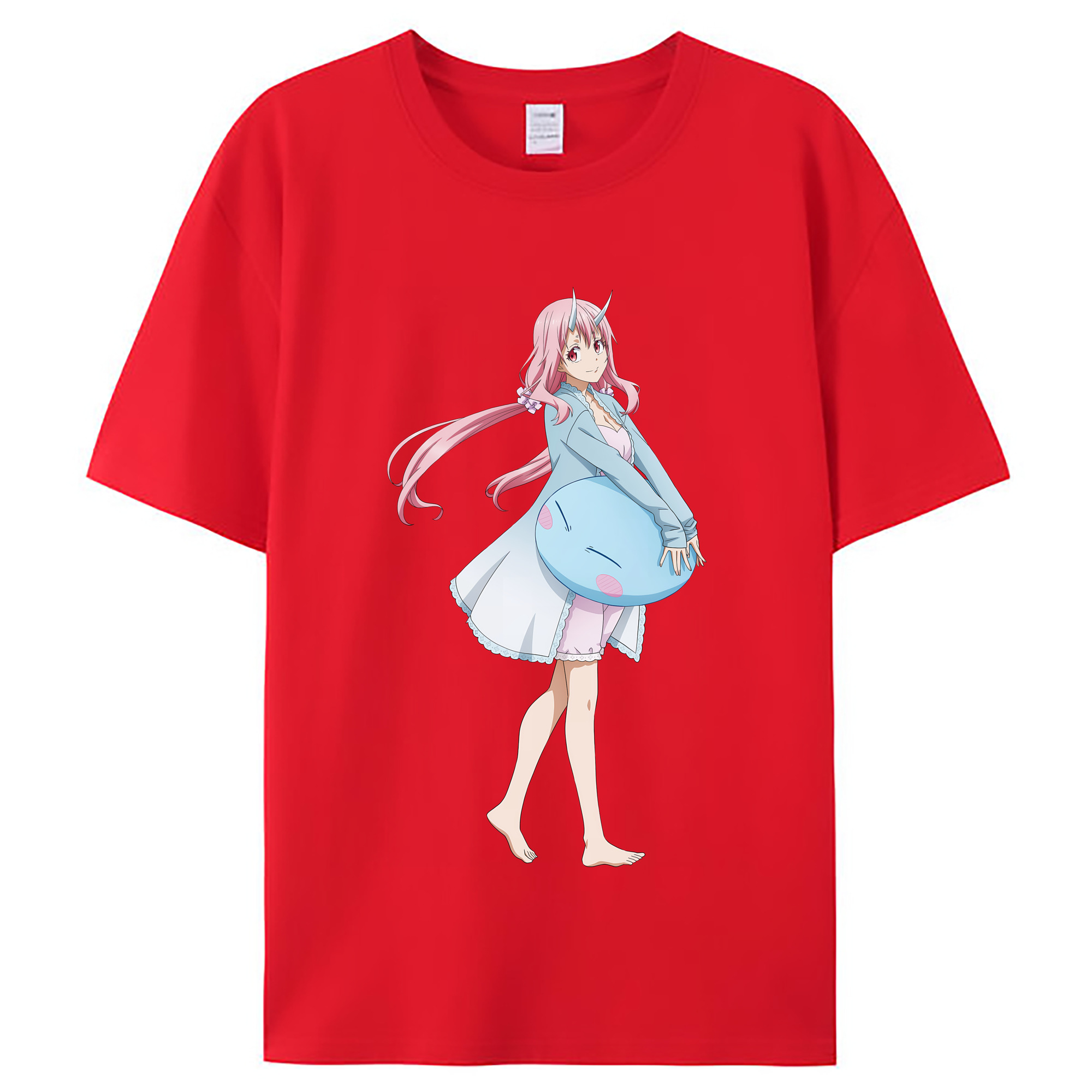 （画像用） 転スラ Regarding Reincarnated to Slime レディースカジュアルプリントTシャツ（綿100％）