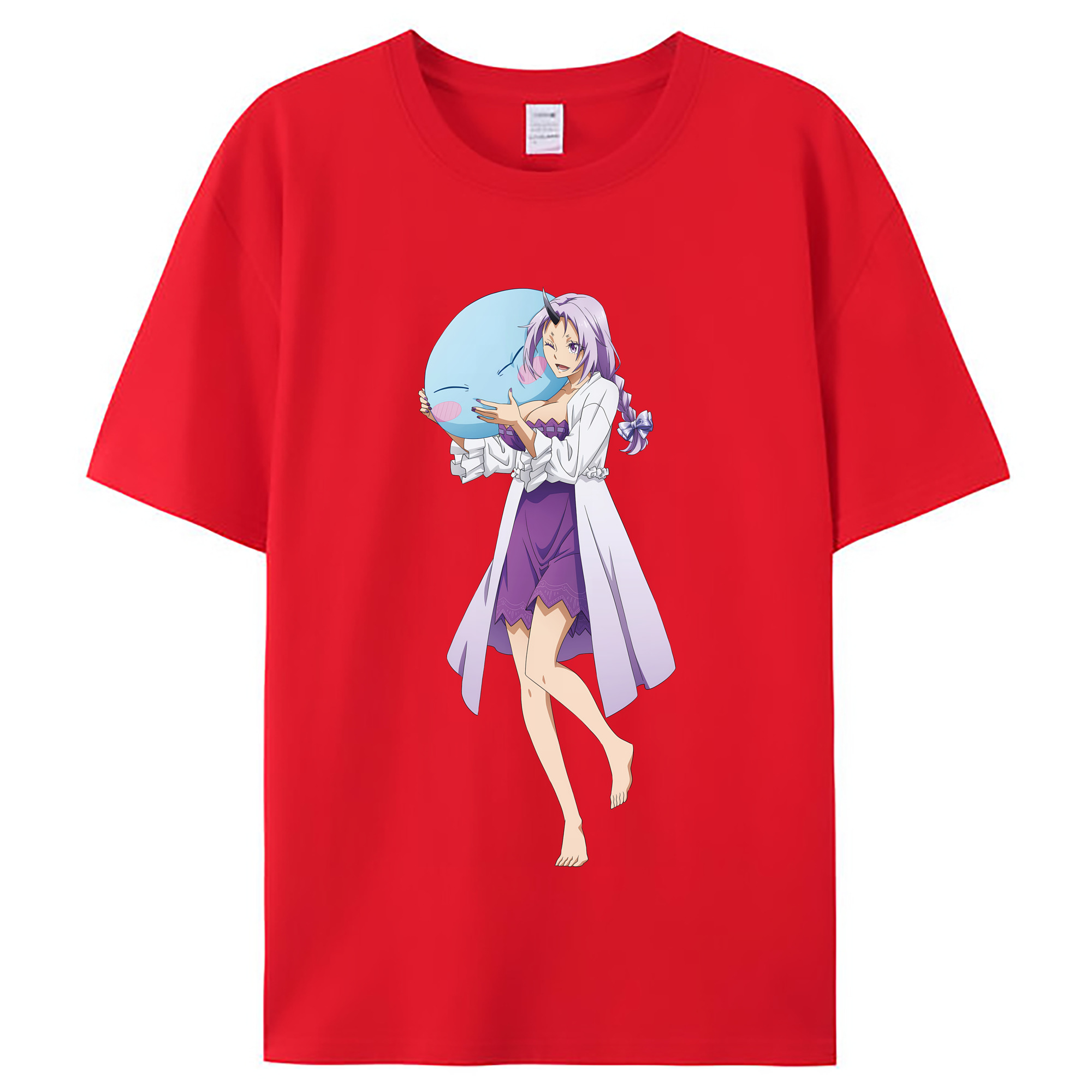 （画像用） 転スラ Regarding Reincarnated to Slime レディースカジュアルプリントTシャツ（綿100％）