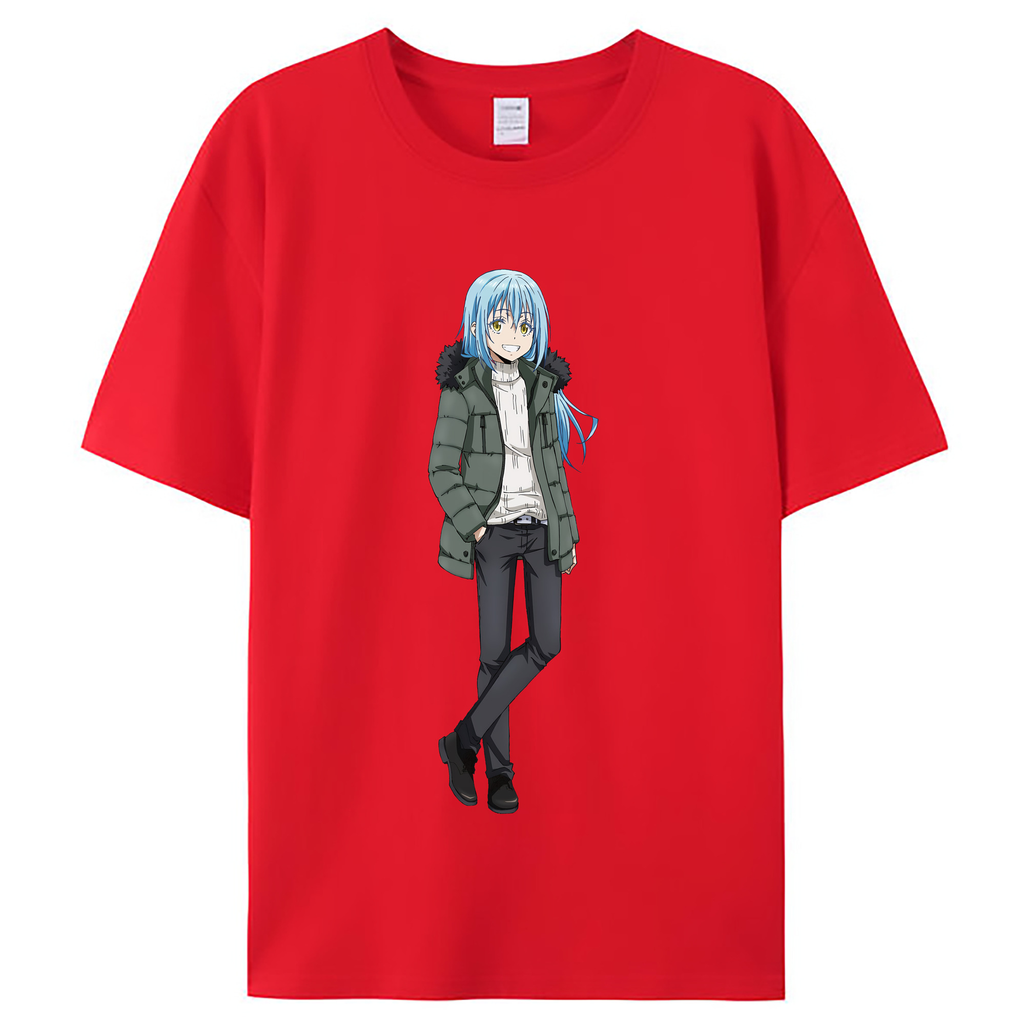 （画像用） 転スラ Regarding Reincarnated to Slime レディースカジュアルプリントTシャツ（綿100％）