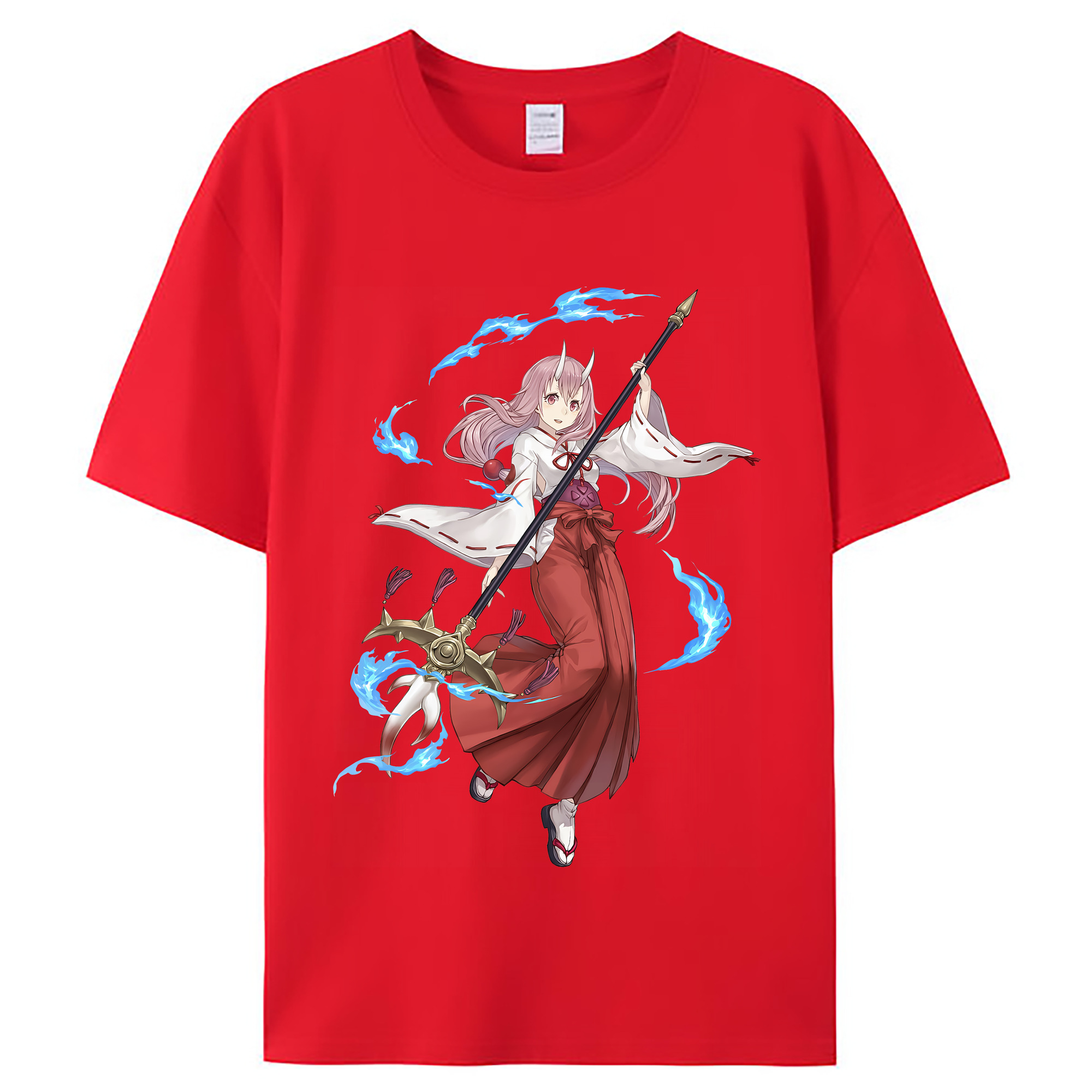 （画像用） 転スラ Regarding Reincarnated to Slime レディースカジュアルプリントTシャツ（綿100％）