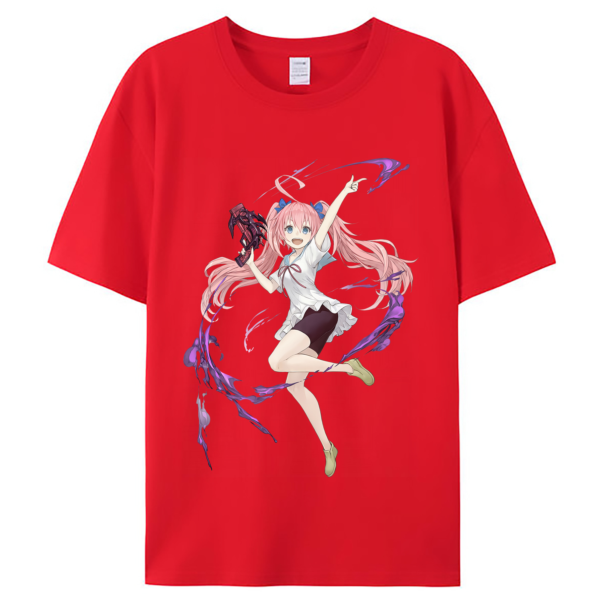 （画像用） 転スラ Regarding Reincarnated to Slime レディースカジュアルプリントTシャツ（綿100％）