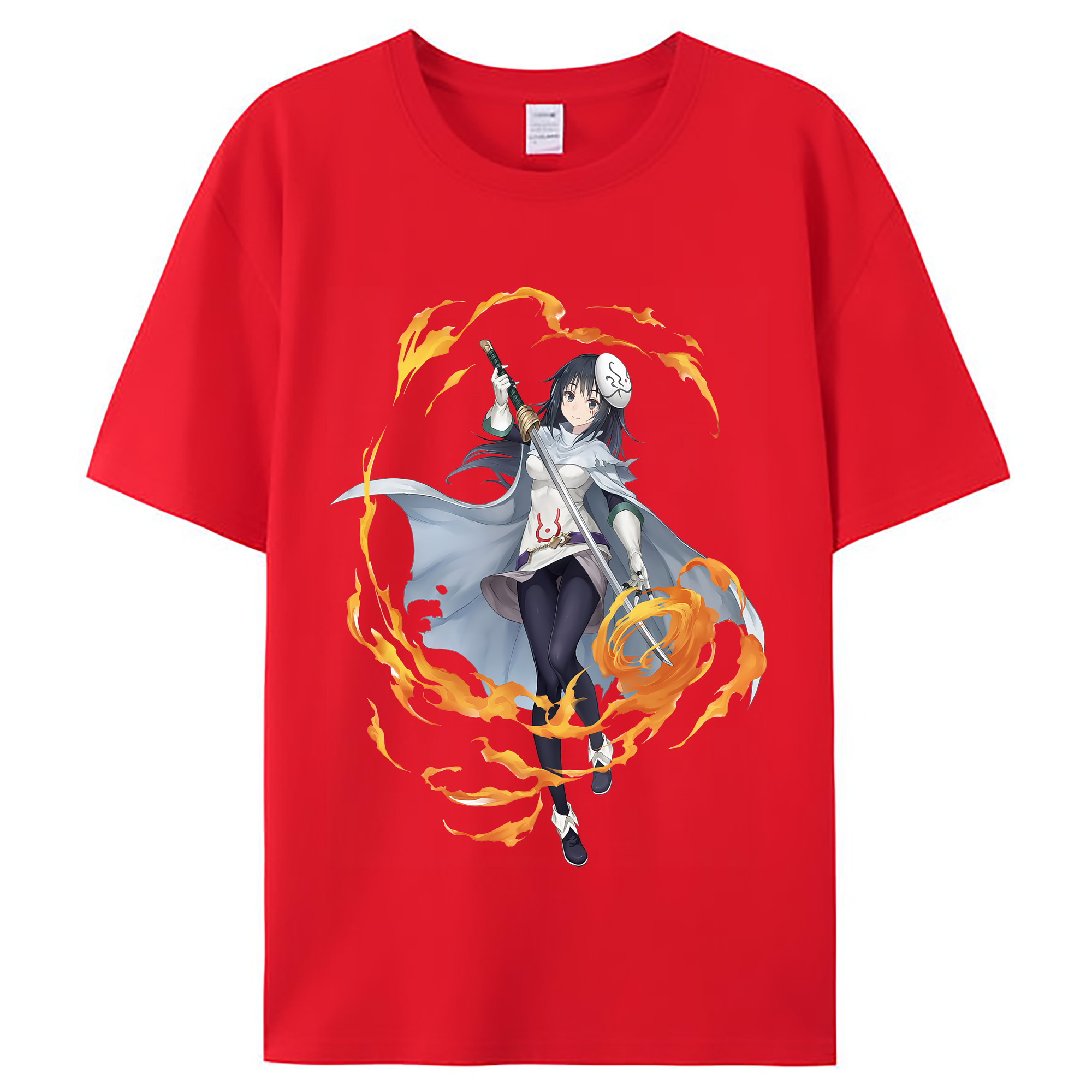 （画像用） 転スラ Regarding Reincarnated to Slime レディースカジュアルプリントTシャツ（綿100％）