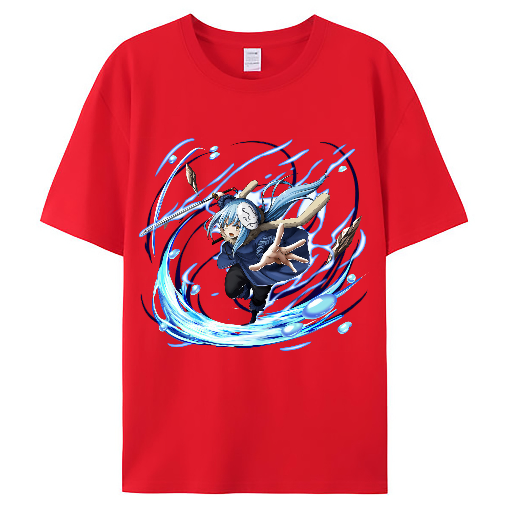 （画像用） 転スラ Regarding Reincarnated to Slime レディースカジュアルプリントTシャツ（綿100％）