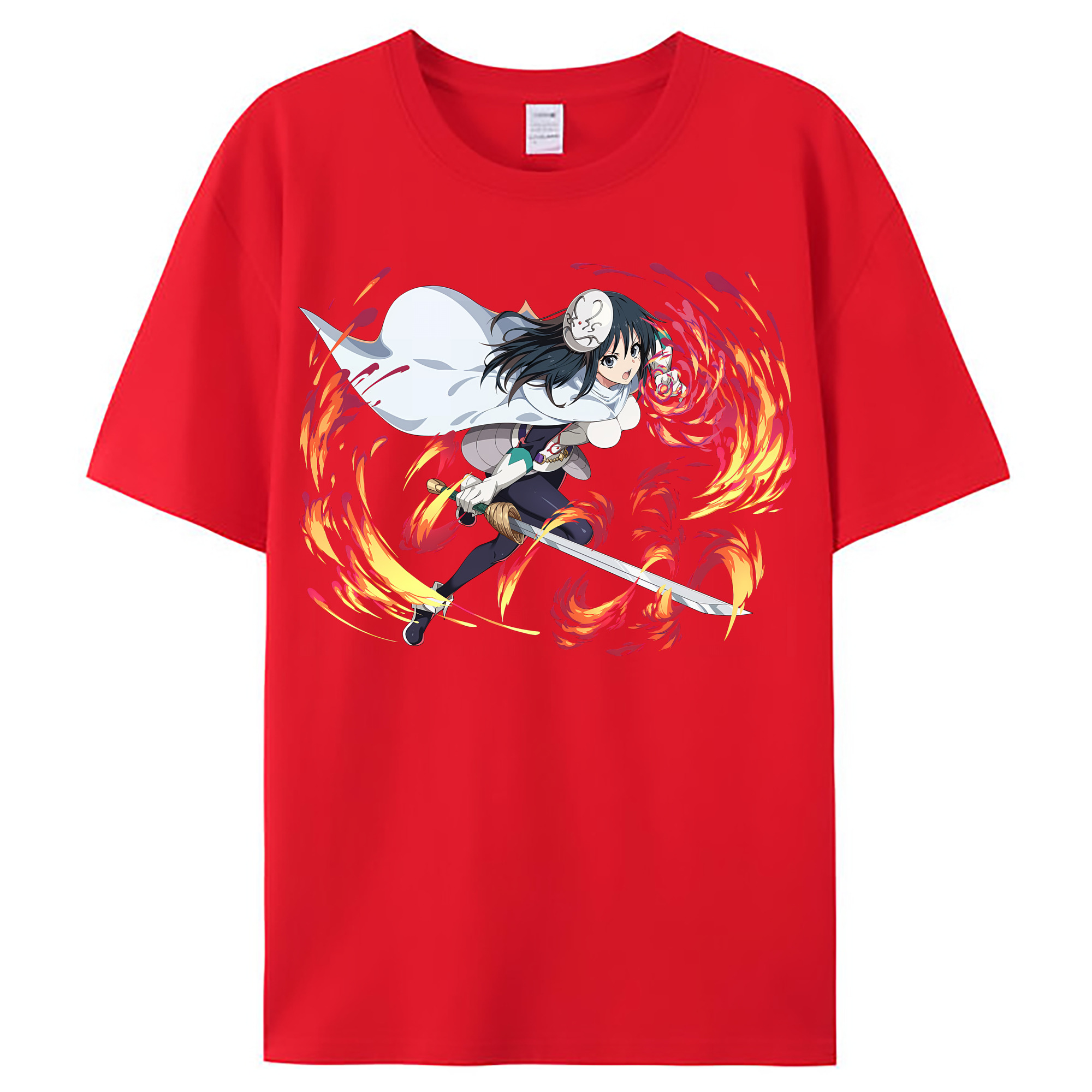 （画像用） 転スラ Regarding Reincarnated to Slime レディースカジュアルプリントTシャツ（綿100％）