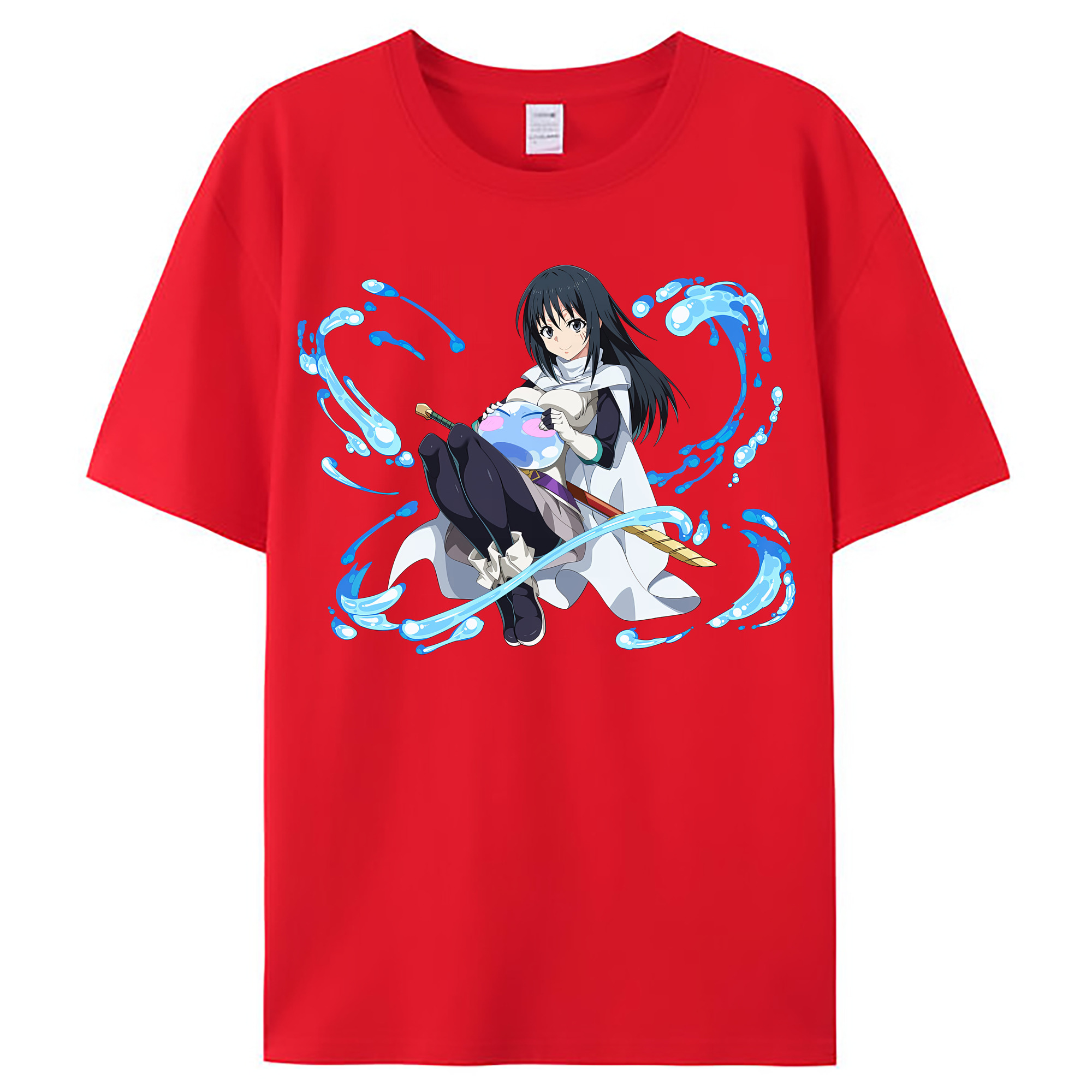 （画像用） 転スラ Regarding Reincarnated to Slime レディースカジュアルプリントTシャツ（綿100％）
