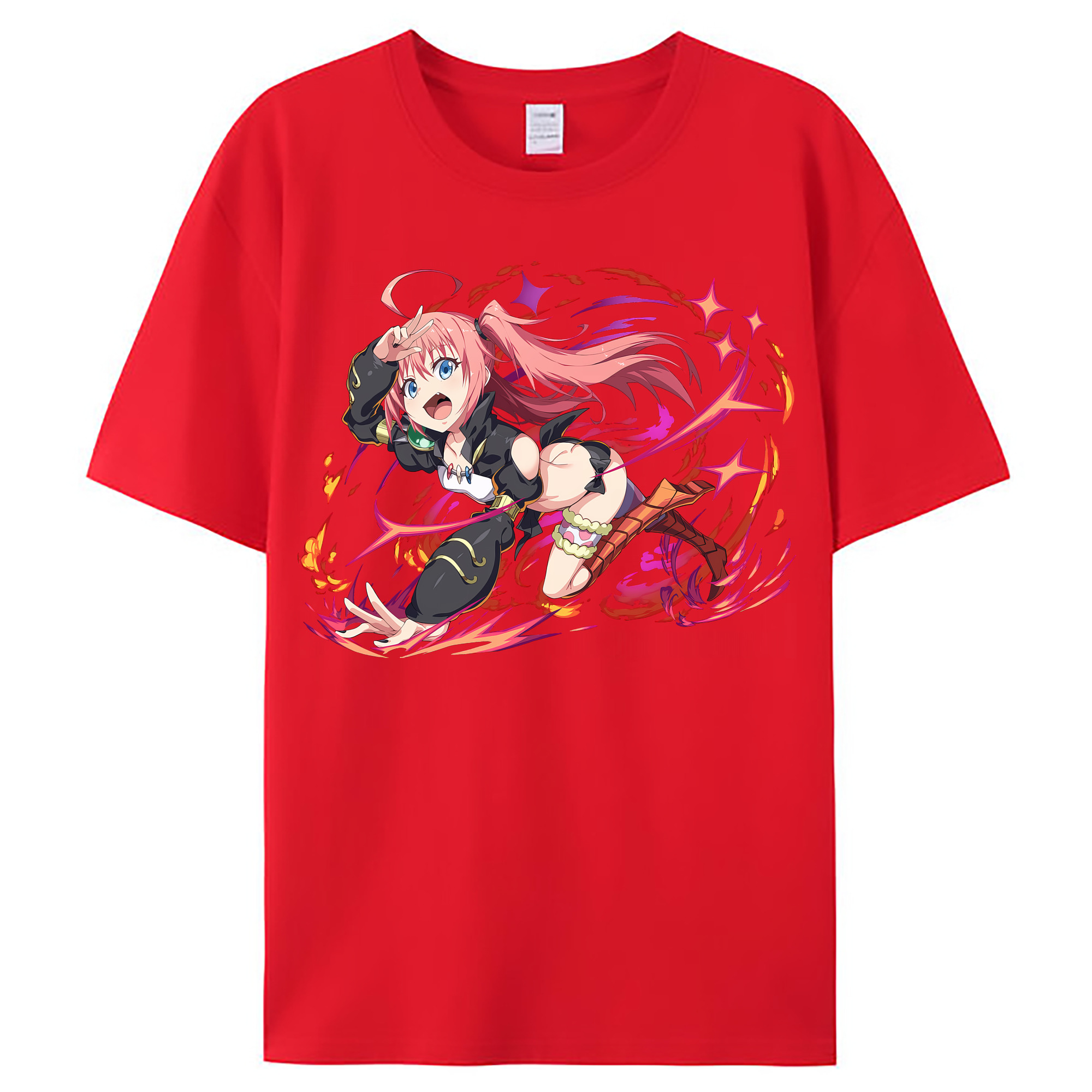 （画像用） 転スラ Regarding Reincarnated to Slime レディースカジュアルプリントTシャツ（綿100％）