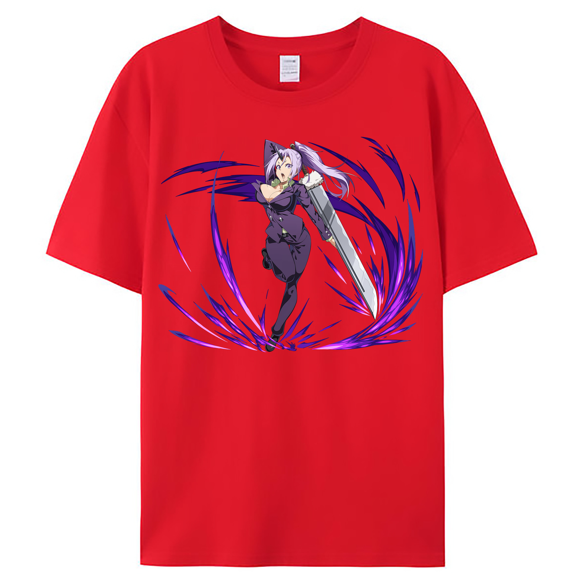 （画像用） 転スラ Regarding Reincarnated to Slime レディースカジュアルプリントTシャツ（綿100％）