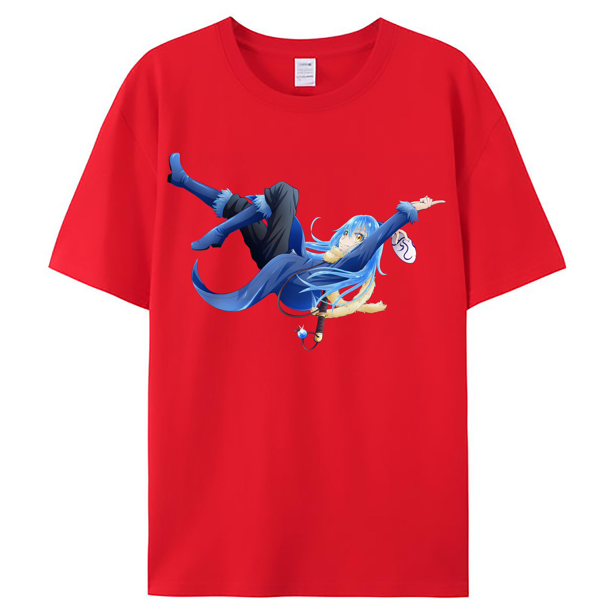 （画像用） 転スラ Regarding Reincarnated to Slime レディースカジュアルプリントTシャツ（綿100％）