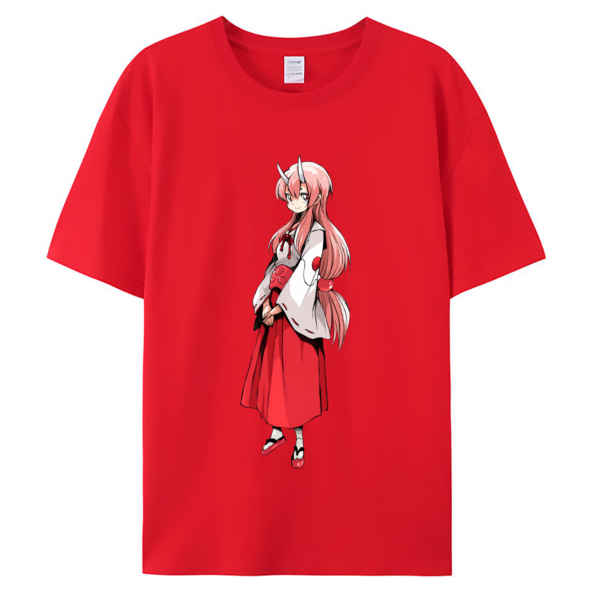 （画像用） 転スラ Regarding Reincarnated to Slime レディースカジュアルプリントTシャツ（綿100％）
