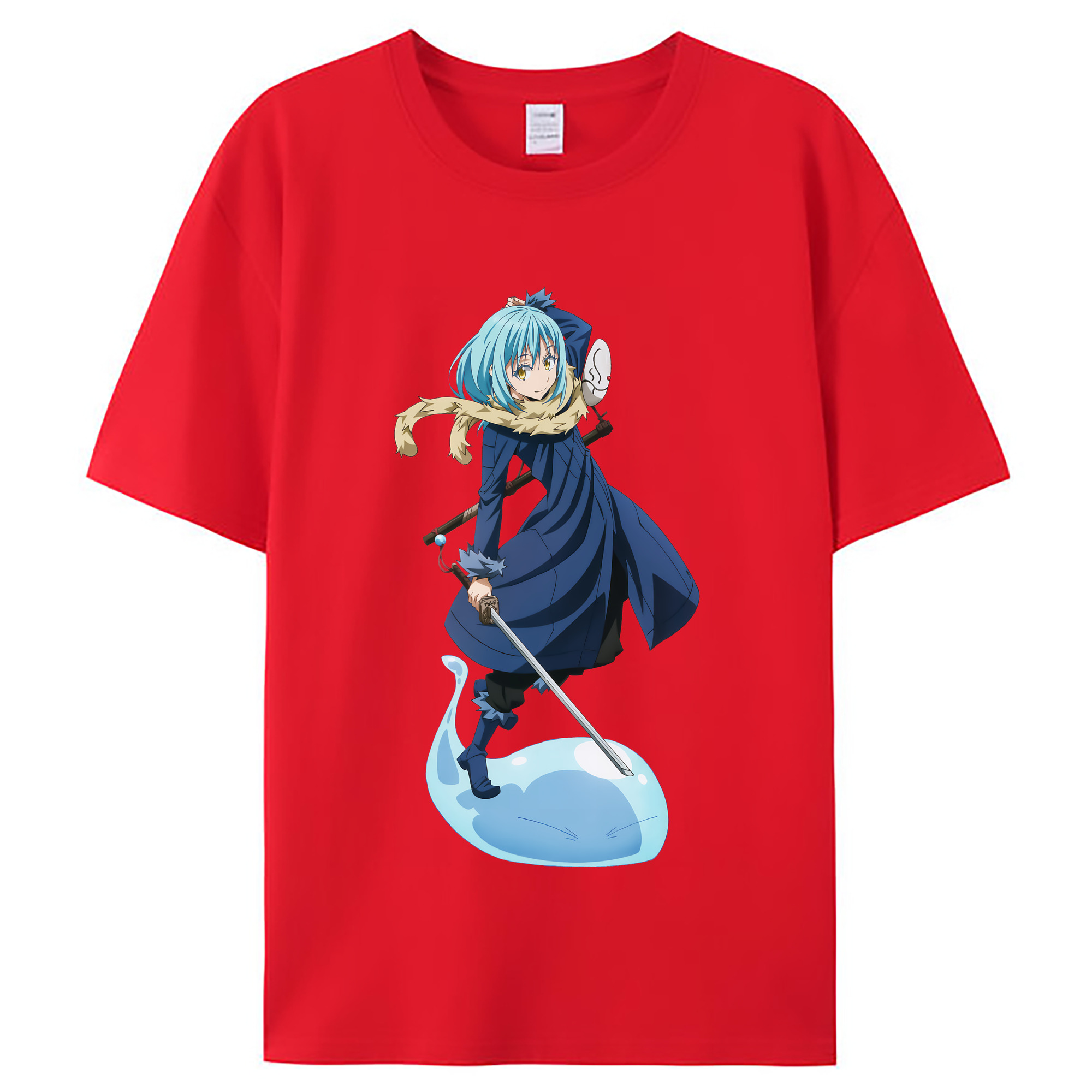 （画像用） 転スラ Regarding Reincarnated to Slime レディースカジュアルプリントTシャツ（綿100％）