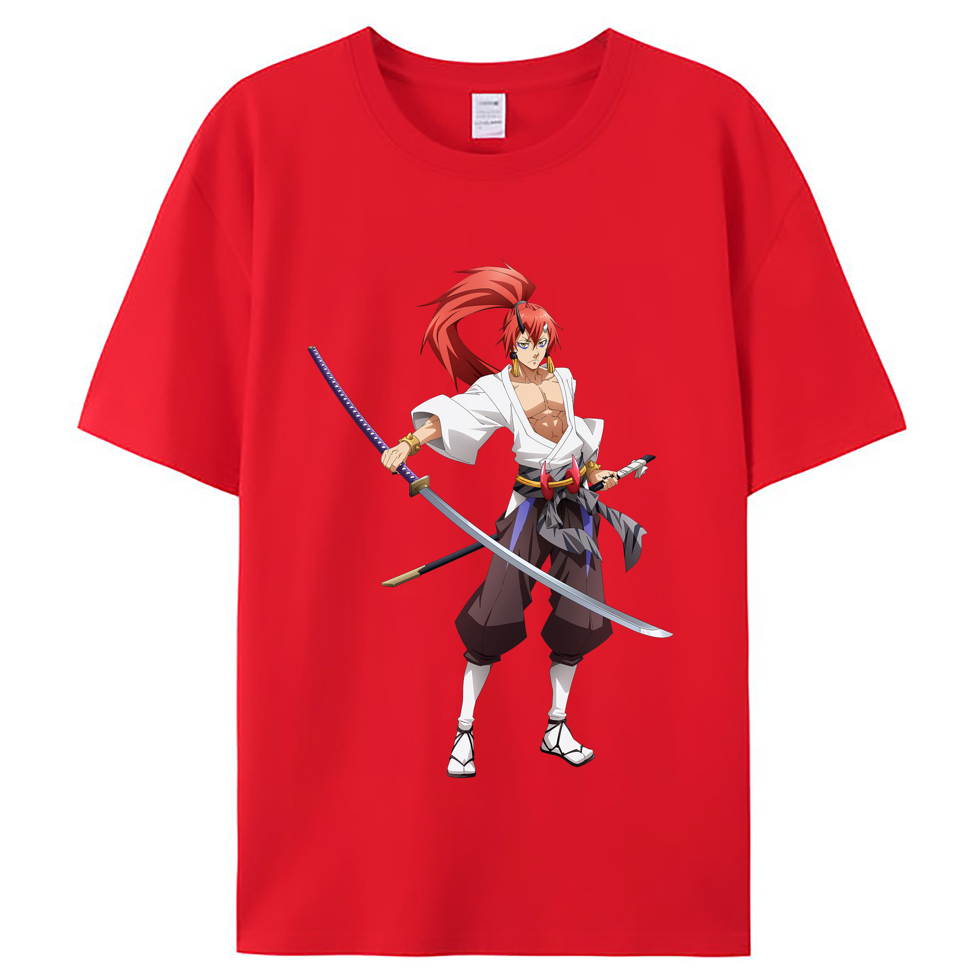 （画像用） 転スラ Regarding Reincarnated to Slime レディースカジュアルプリントTシャツ（綿100％）