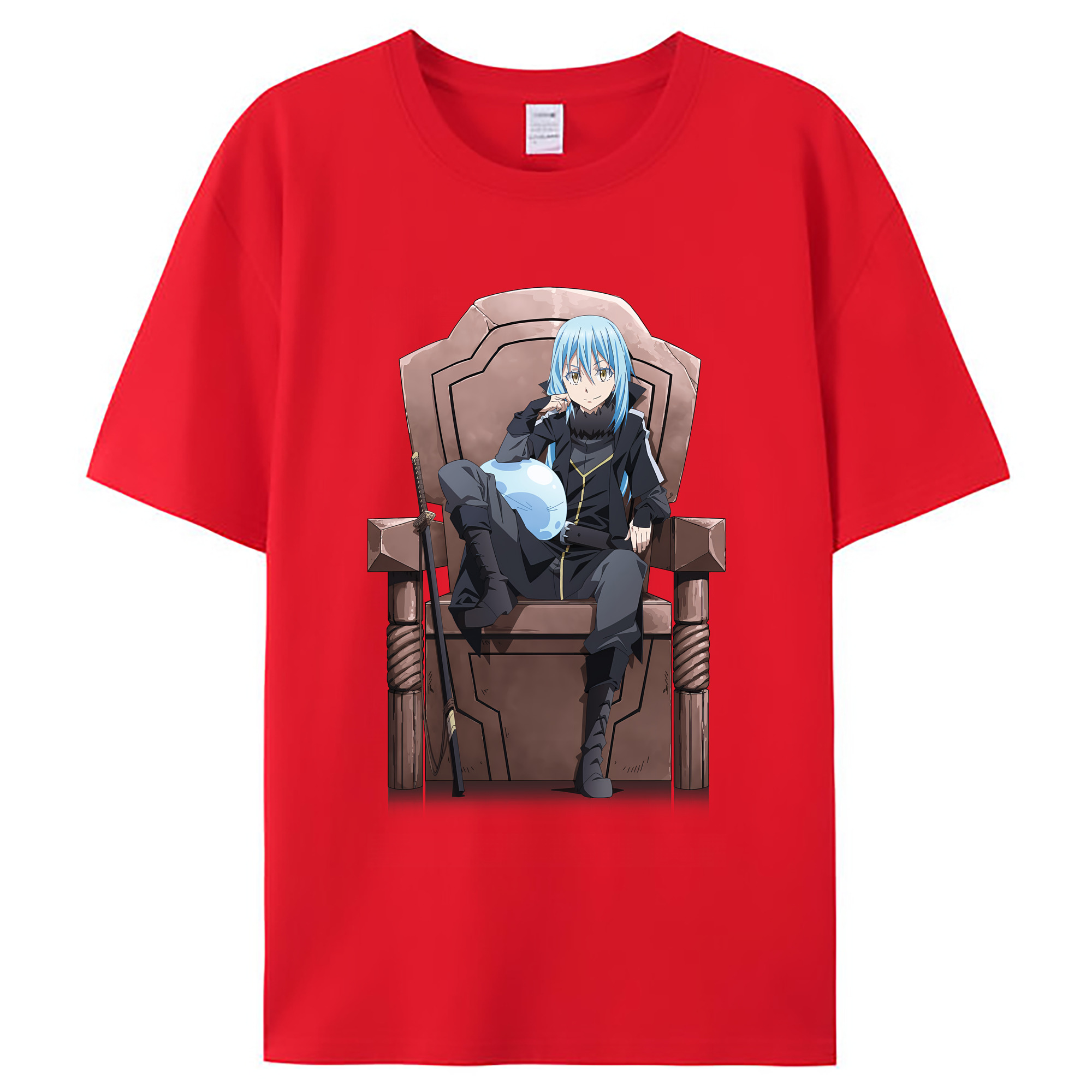 （画像用） 転スラ Regarding Reincarnated to Slime レディースカジュアルプリントTシャツ（綿100％）