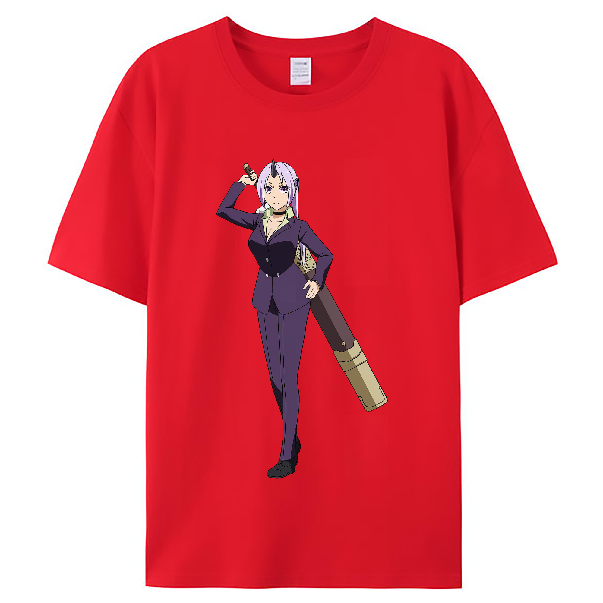 （画像用） 転スラ Regarding Reincarnated to Slime レディースカジュアルプリントTシャツ（綿100％）
