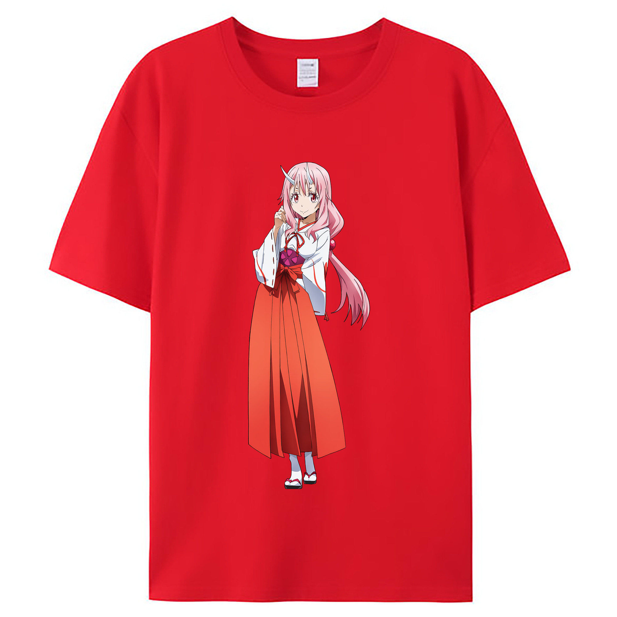 （画像用） 転スラ Regarding Reincarnated to Slime レディースカジュアルプリントTシャツ（綿100％）
