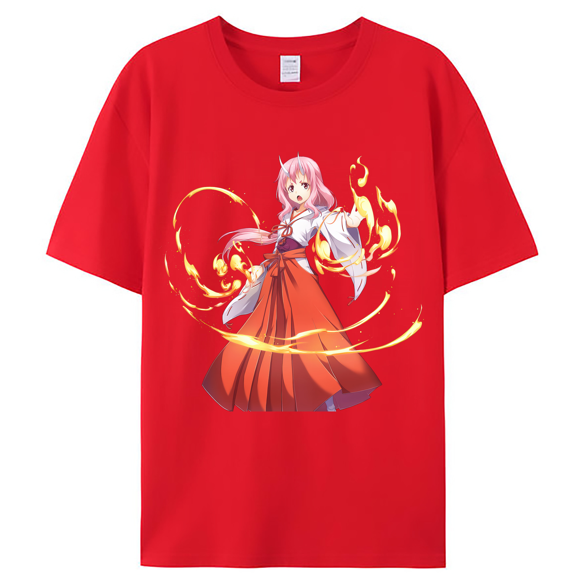 （画像用） 転スラ Regarding Reincarnated to Slime レディースカジュアルプリントTシャツ（綿100％）