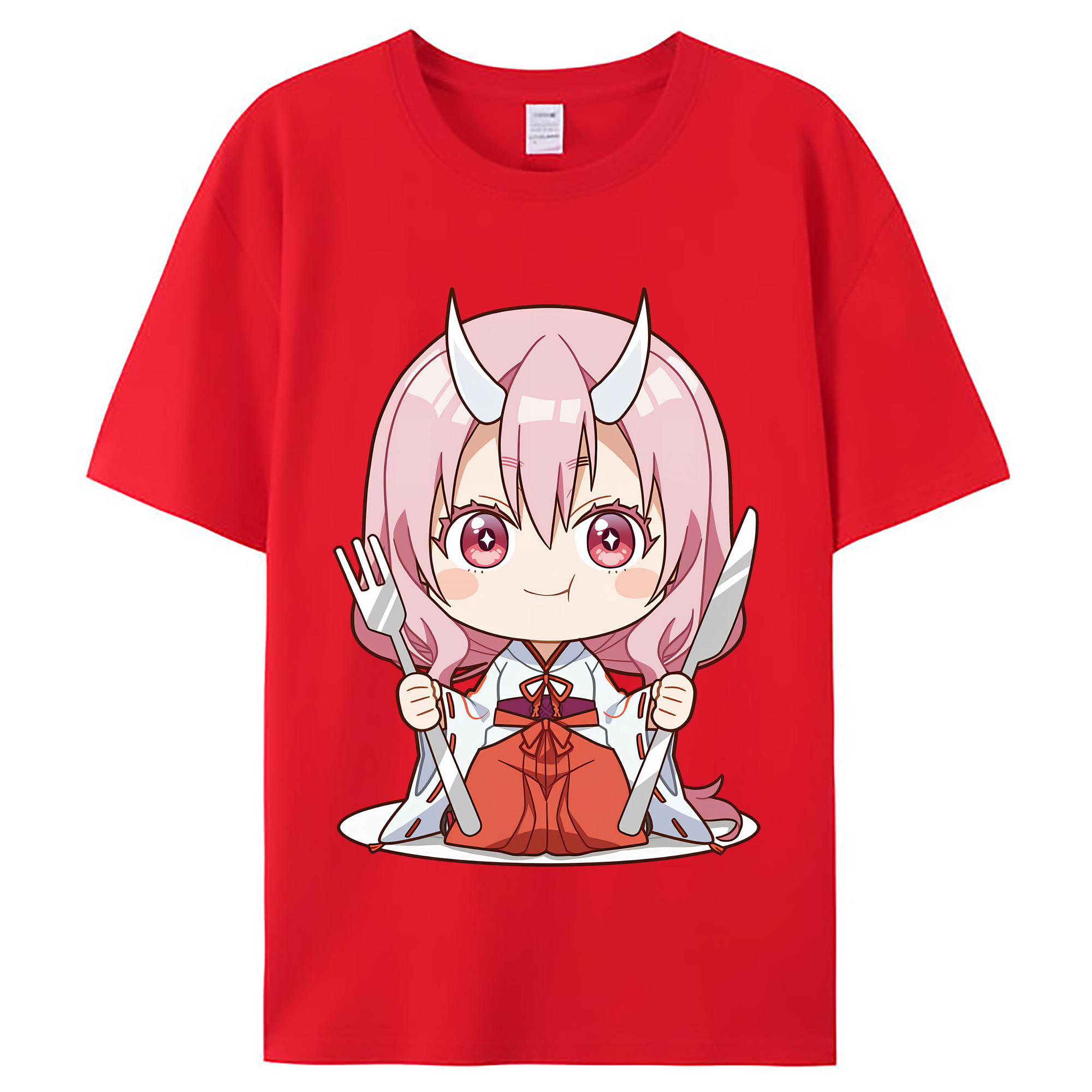 （画像用） 転スラ Regarding Reincarnated to Slime レディースカジュアルプリントTシャツ（綿100％）
