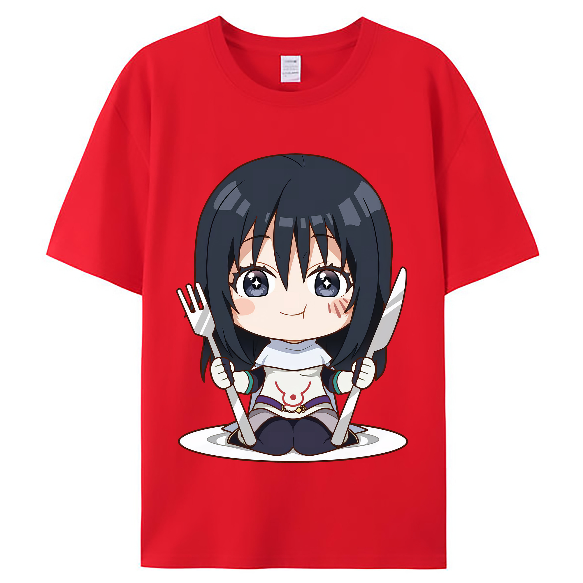 （画像用） 転スラ Regarding Reincarnated to Slime レディースカジュアルプリントTシャツ（綿100％）